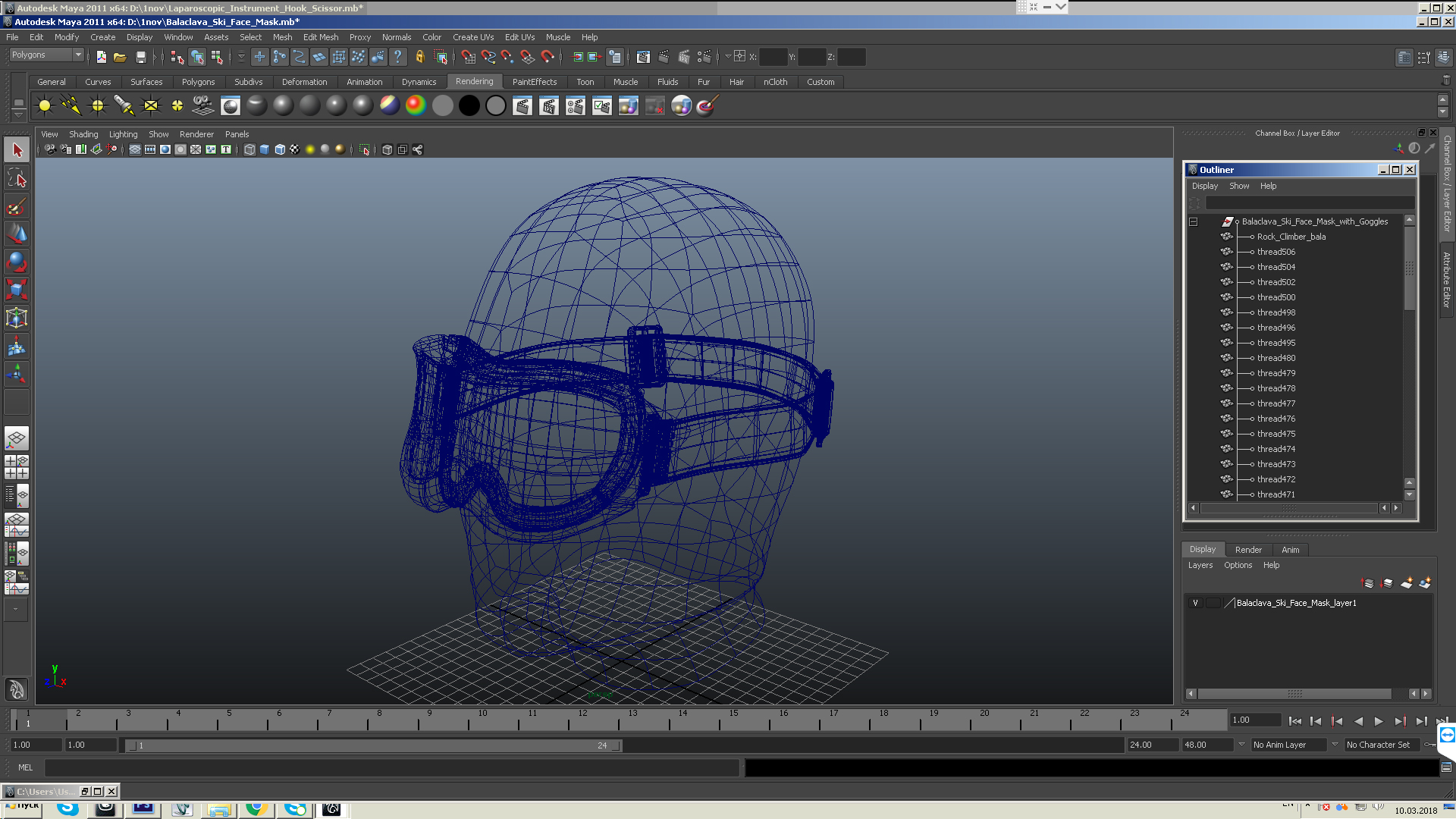 3D Balaclava Ski Face Mask with Goggles