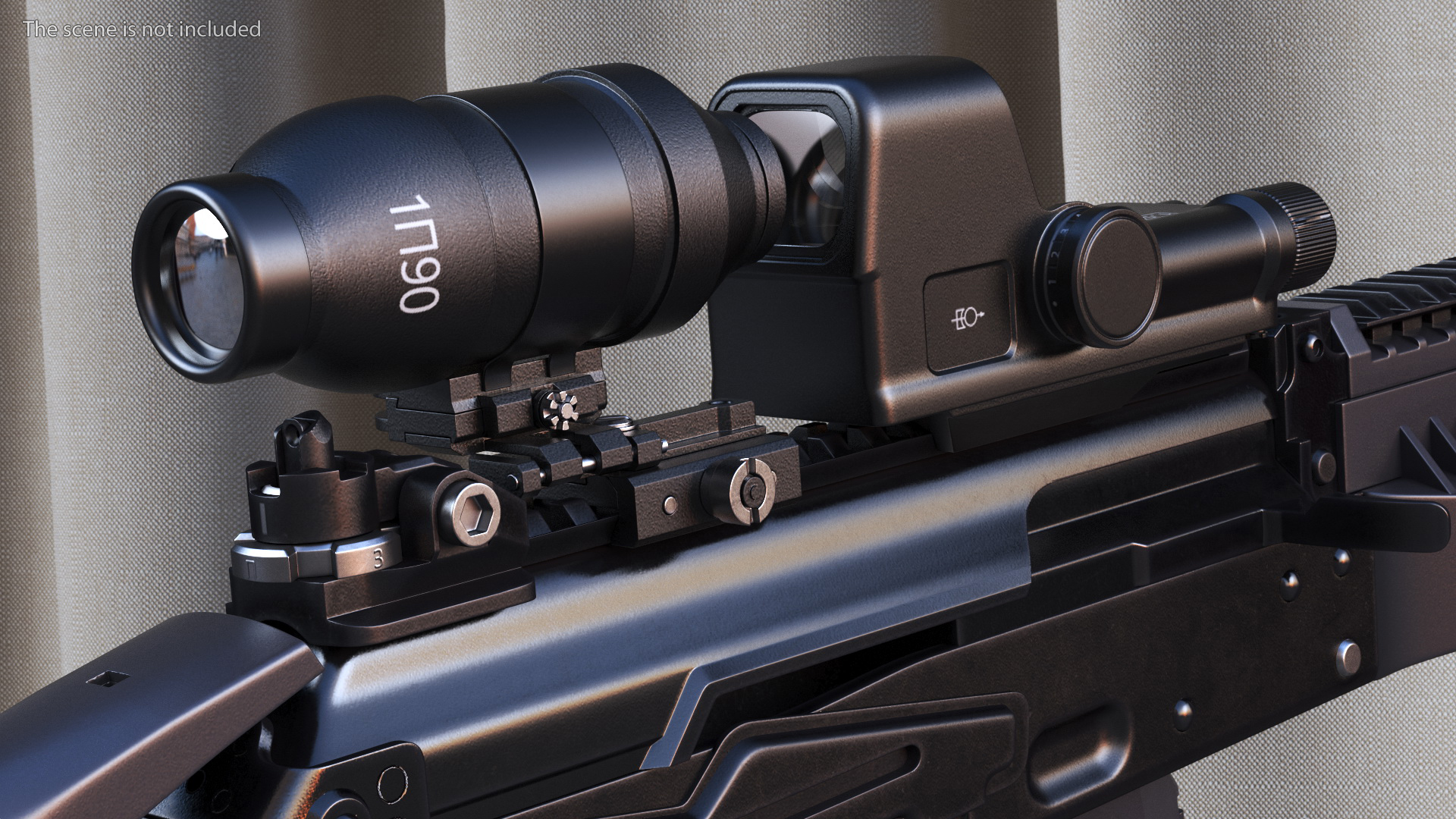 3D Scope Optic for Firearm model