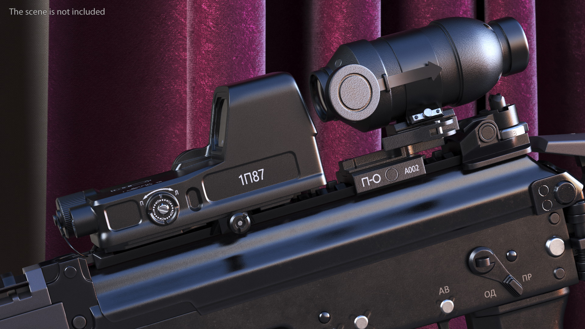 3D Scope Optic for Firearm model