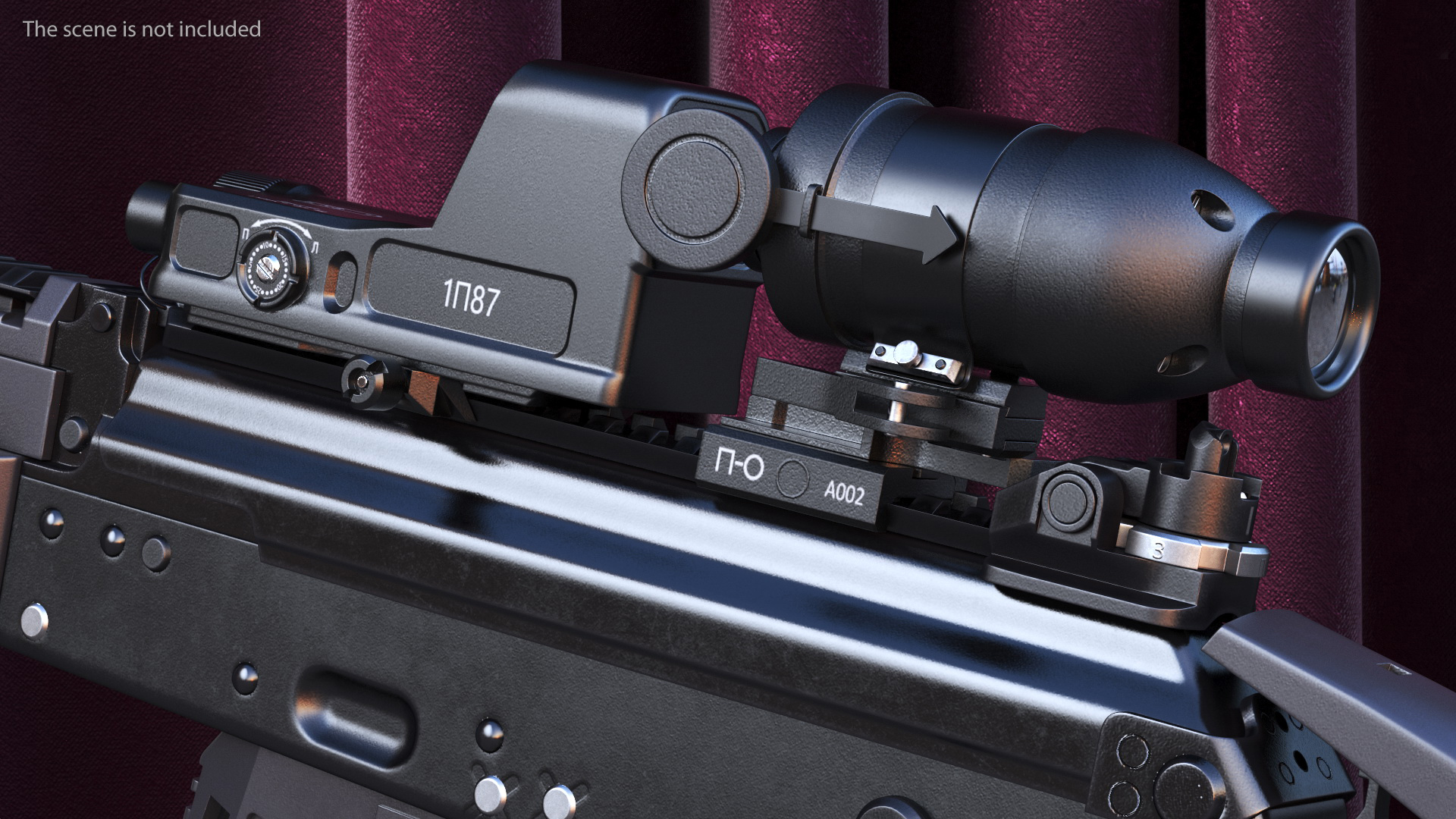 3D Scope Optic for Firearm model