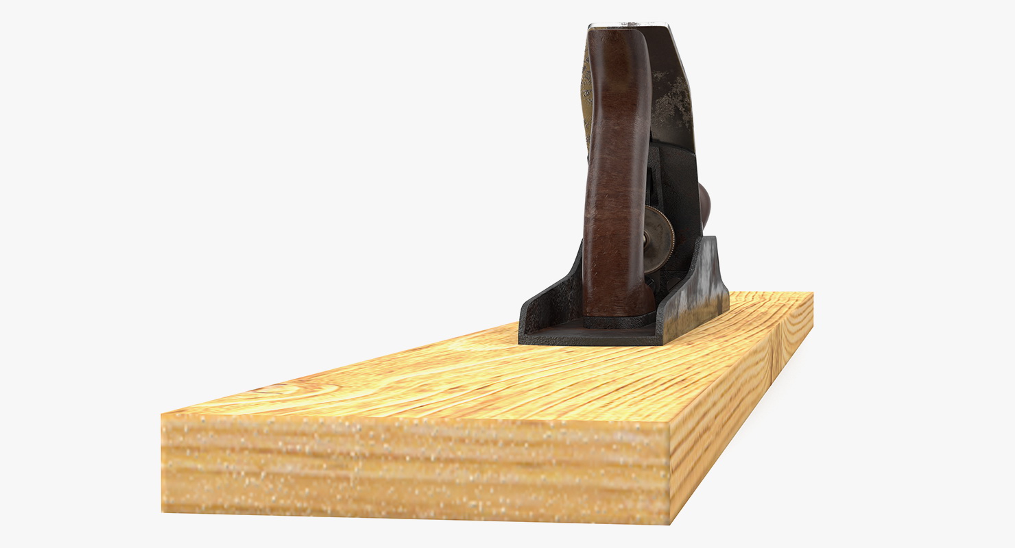 3D Wood Plane with Board
