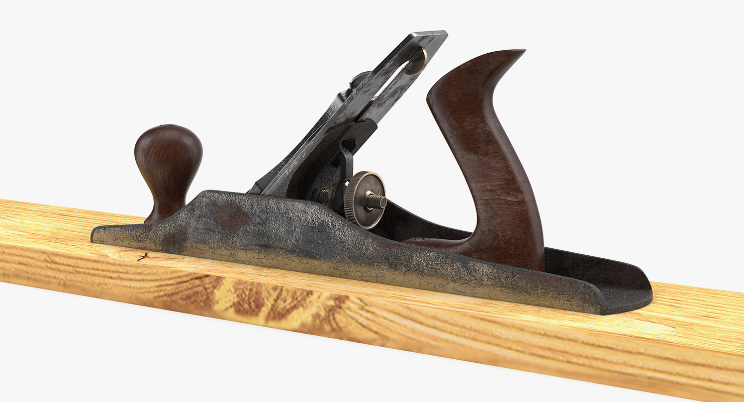 3D Wood Plane with Board