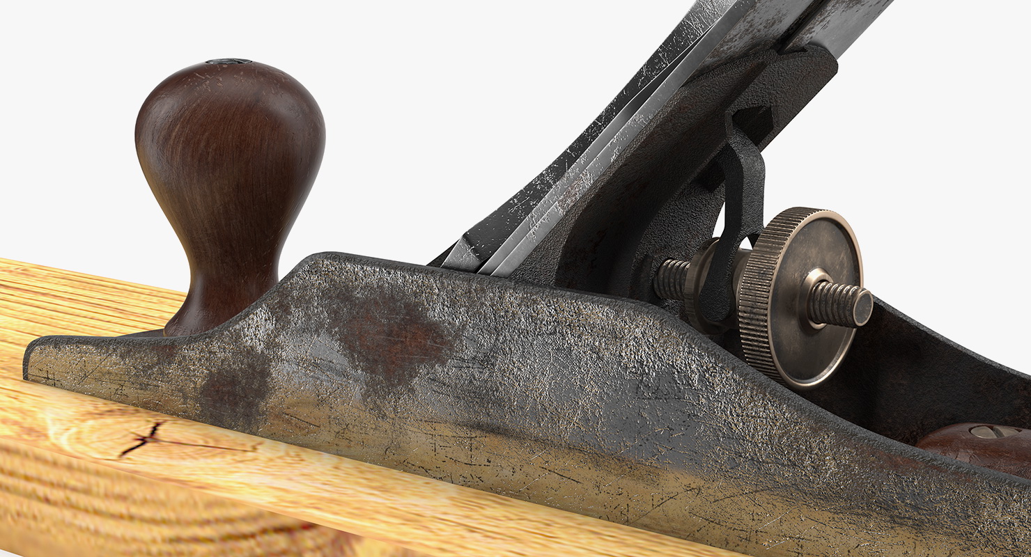 3D Wood Plane with Board