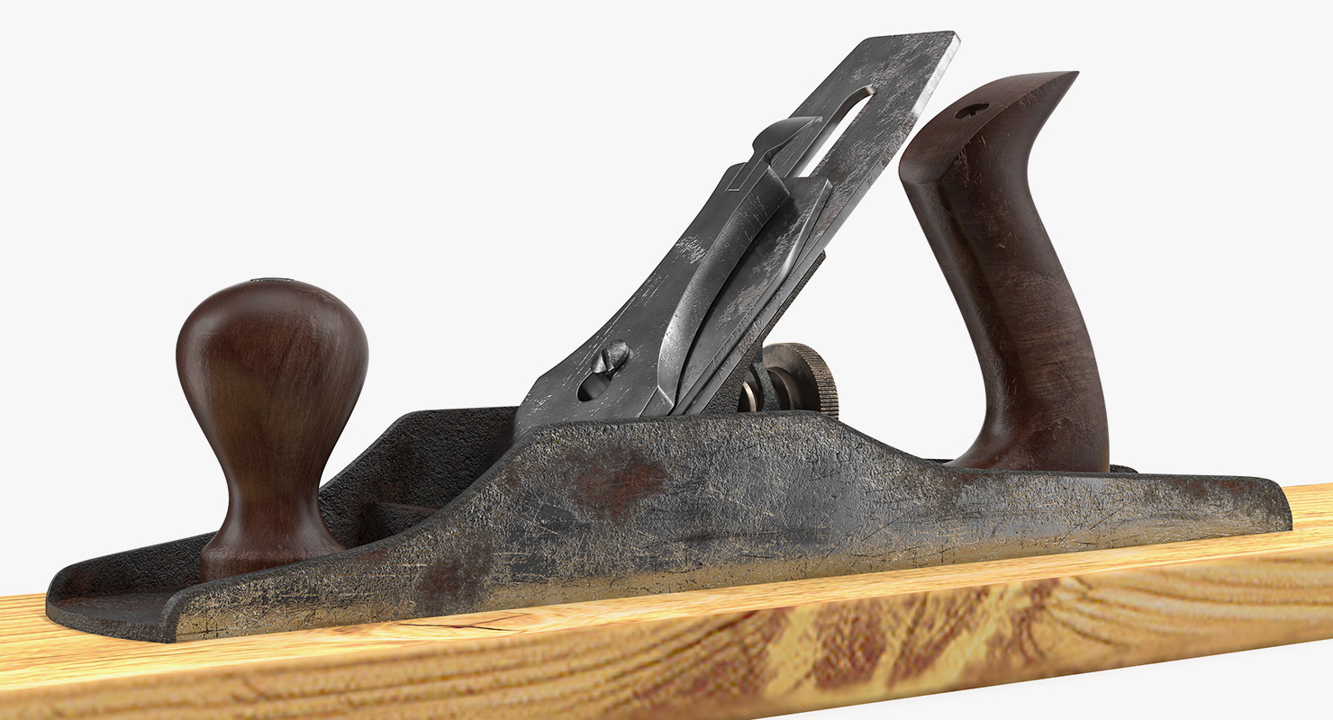 3D Wood Plane with Board