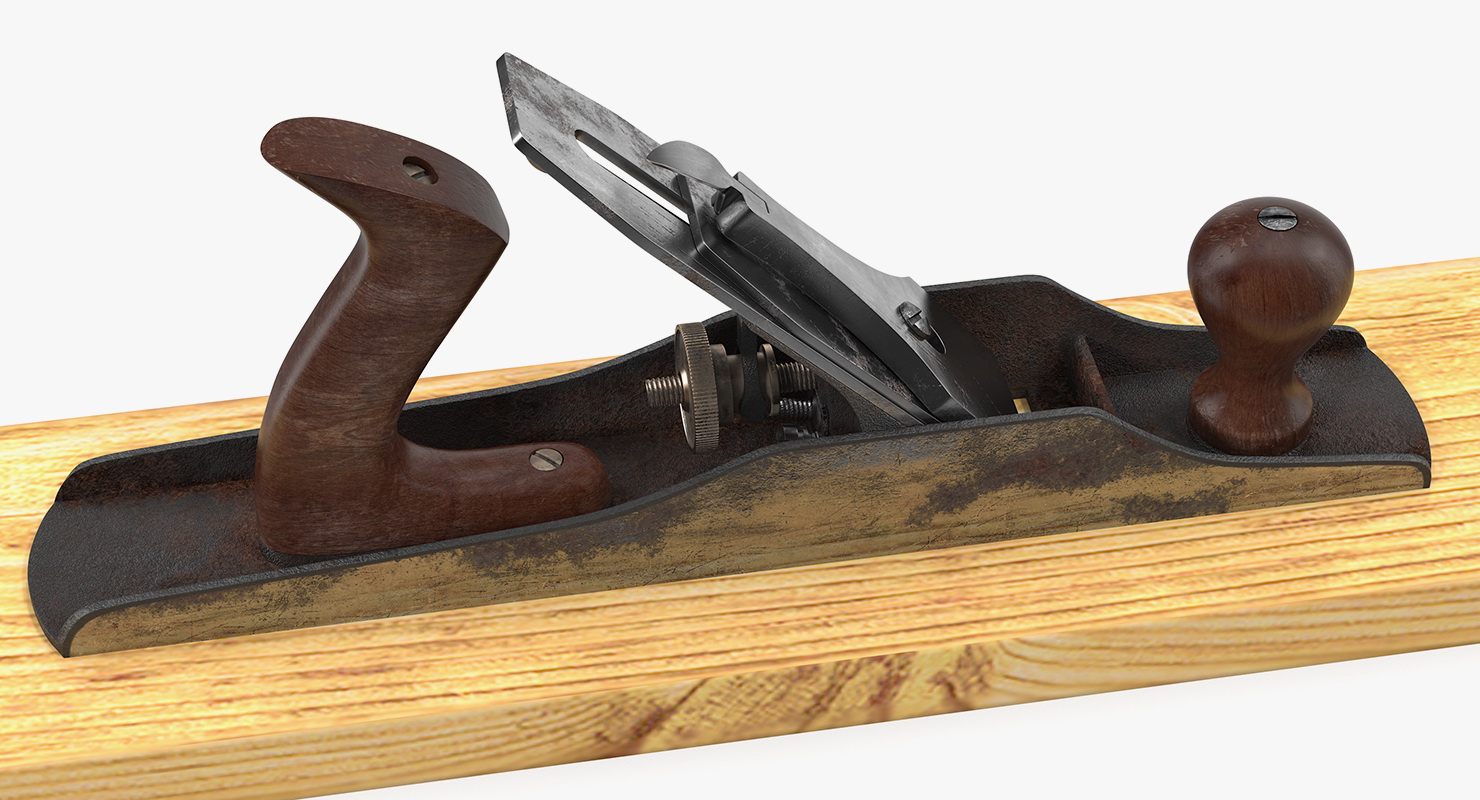 3D Wood Plane with Board