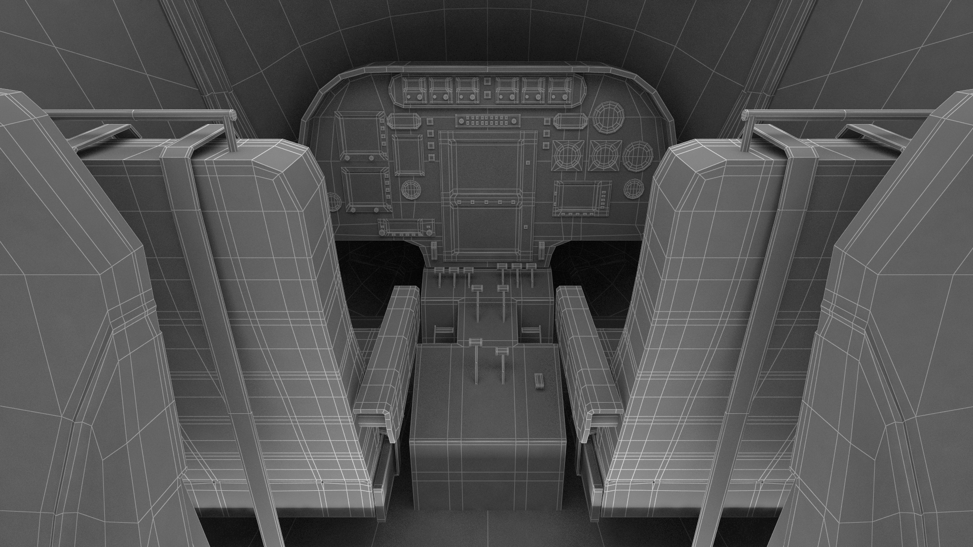 3D model Airship Hangar with Blimp