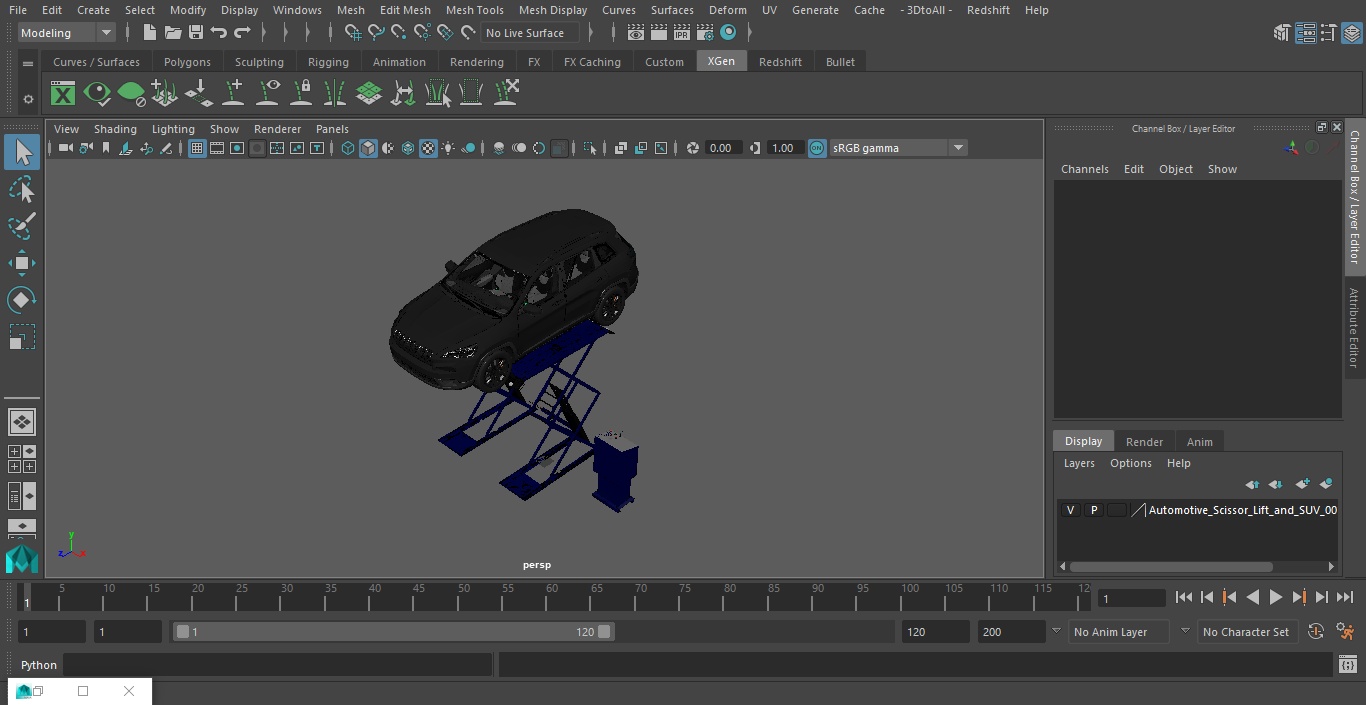 3D Automotive Scissor Lift and SUV