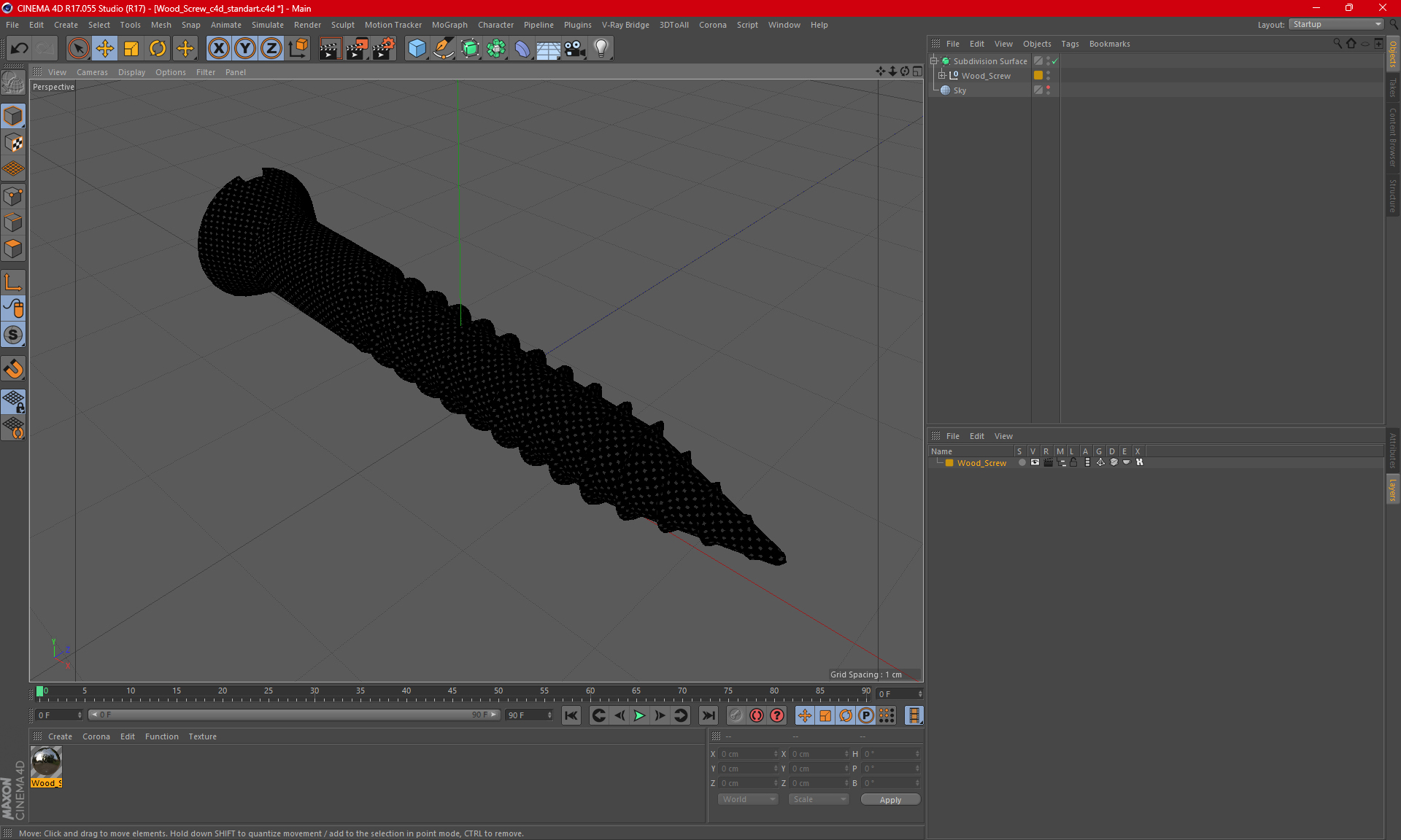 3D model Wood Screw