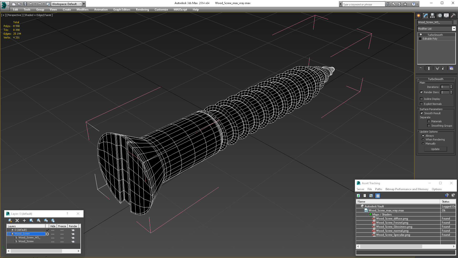 3D model Wood Screw