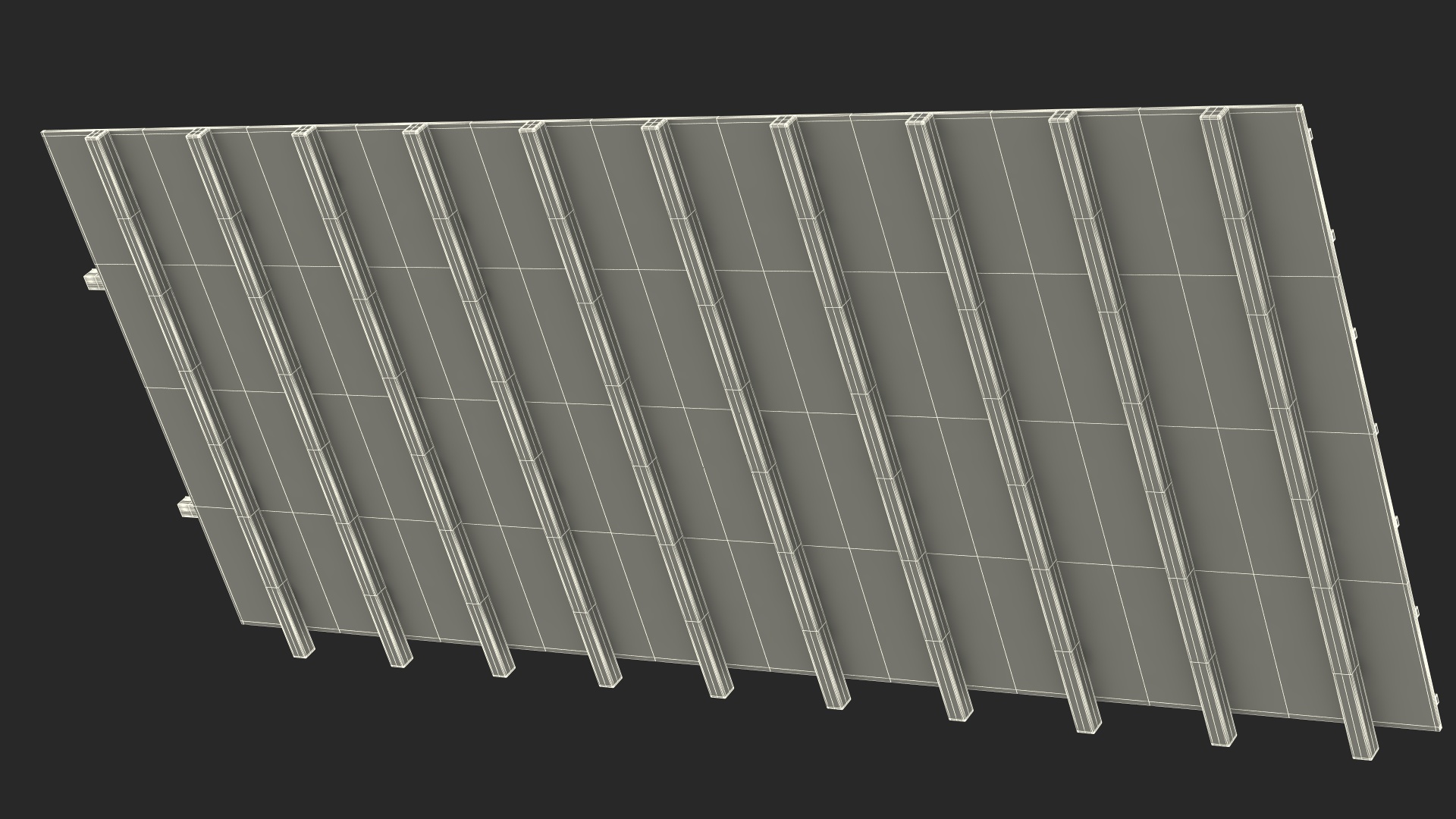 3D Asbestos Roof Slate with Solar Panel