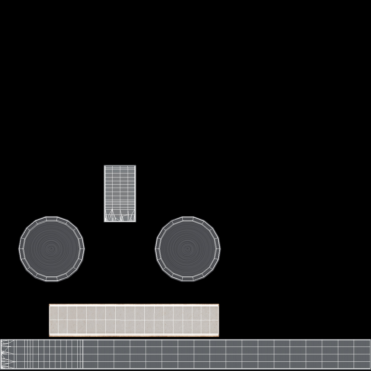 3D Adhesive Tape Roll model