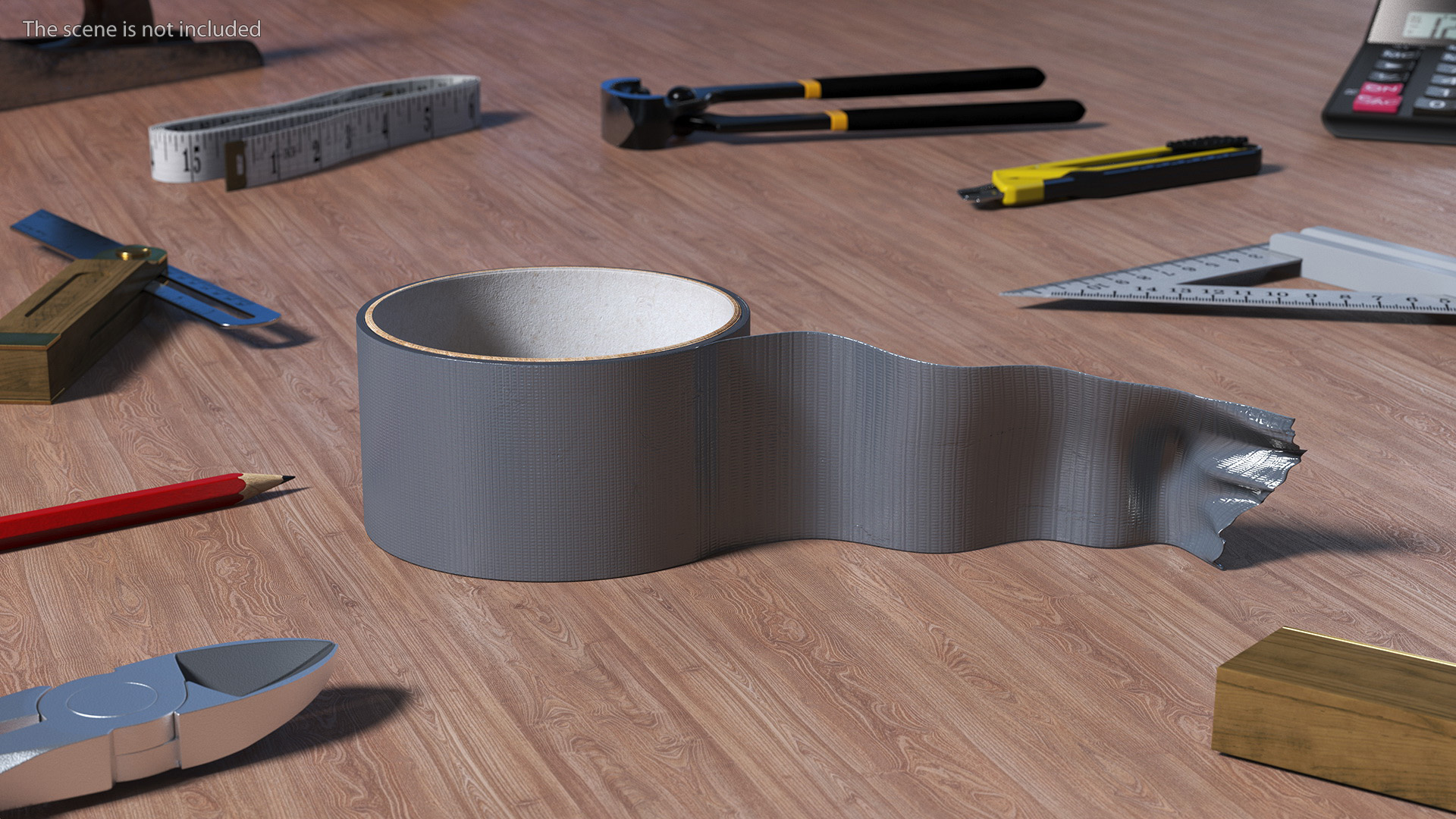 3D Adhesive Tape Roll model