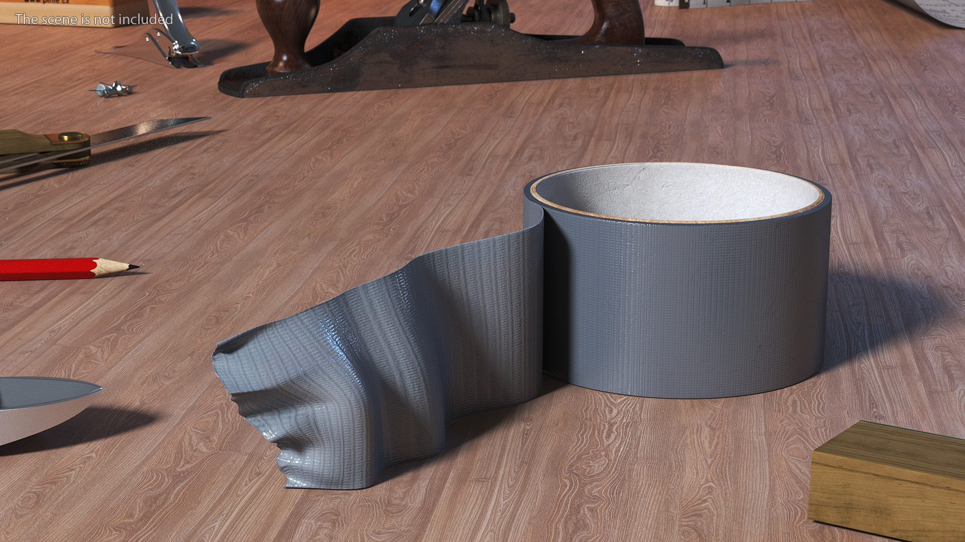 3D Adhesive Tape Roll model