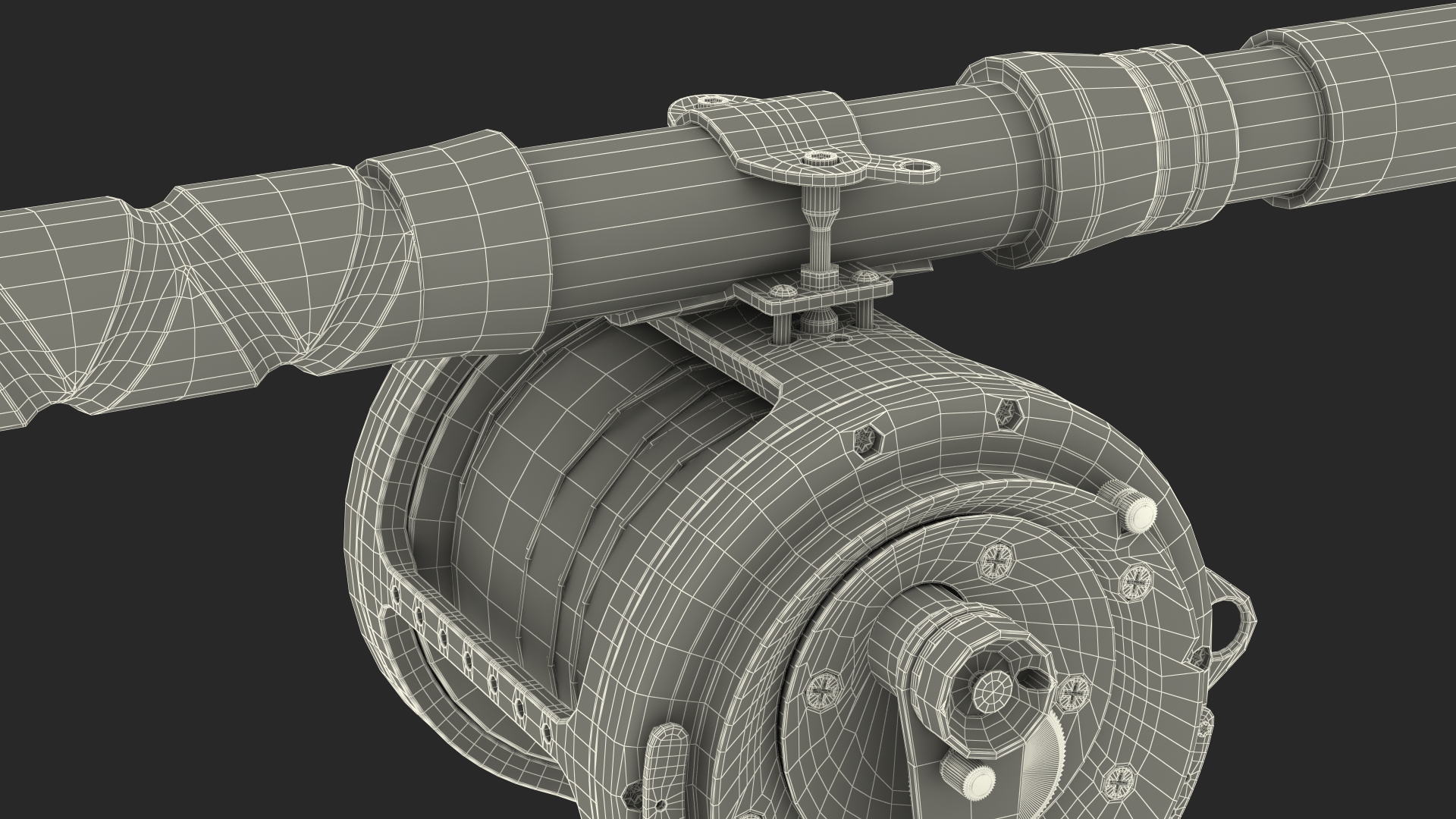 3D model EatMyTackle 80 Wide 2Speed Fishing Reel Bue Marlin Tournament Rod