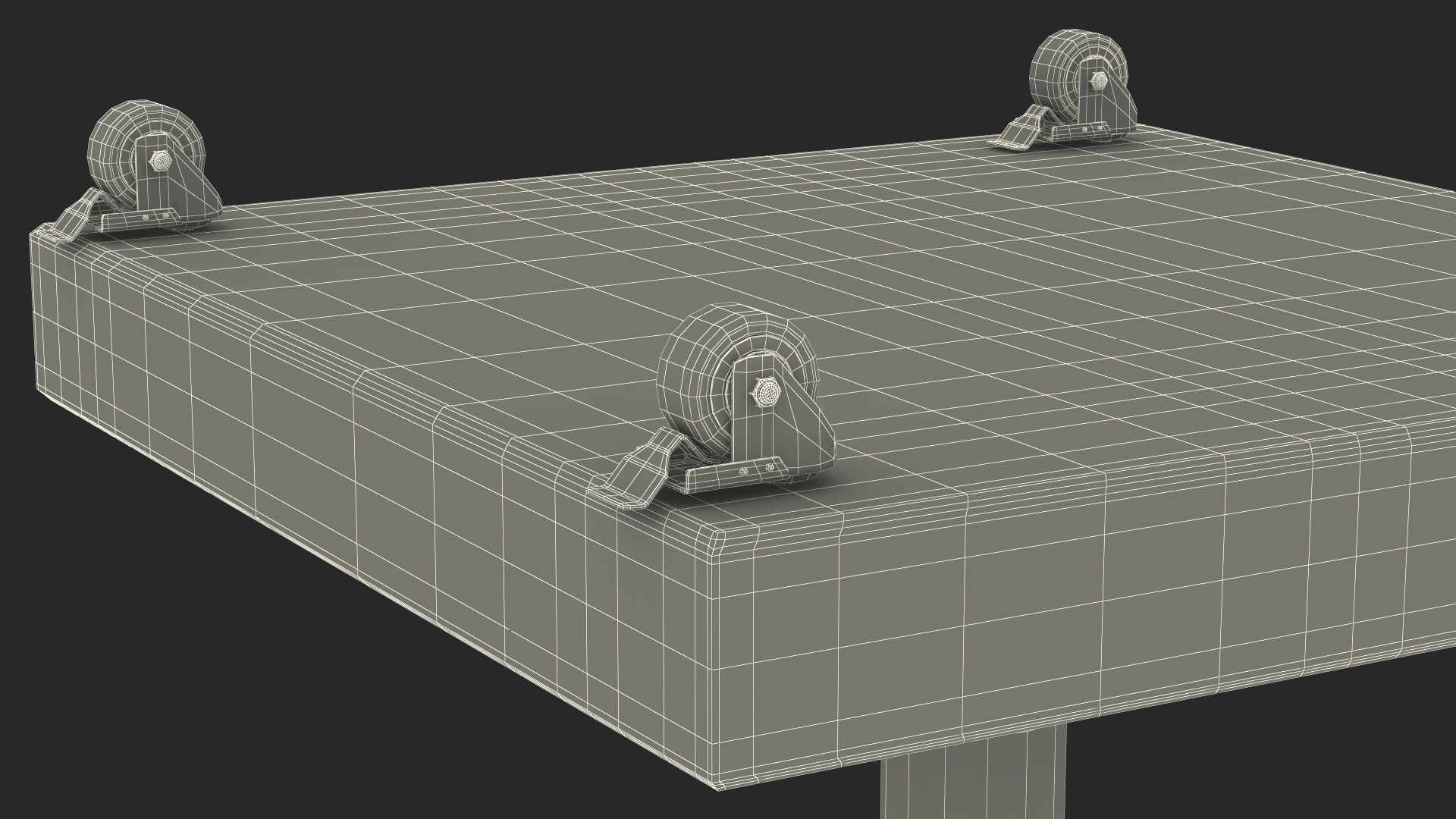 3D Light Granite Base on Wheels model
