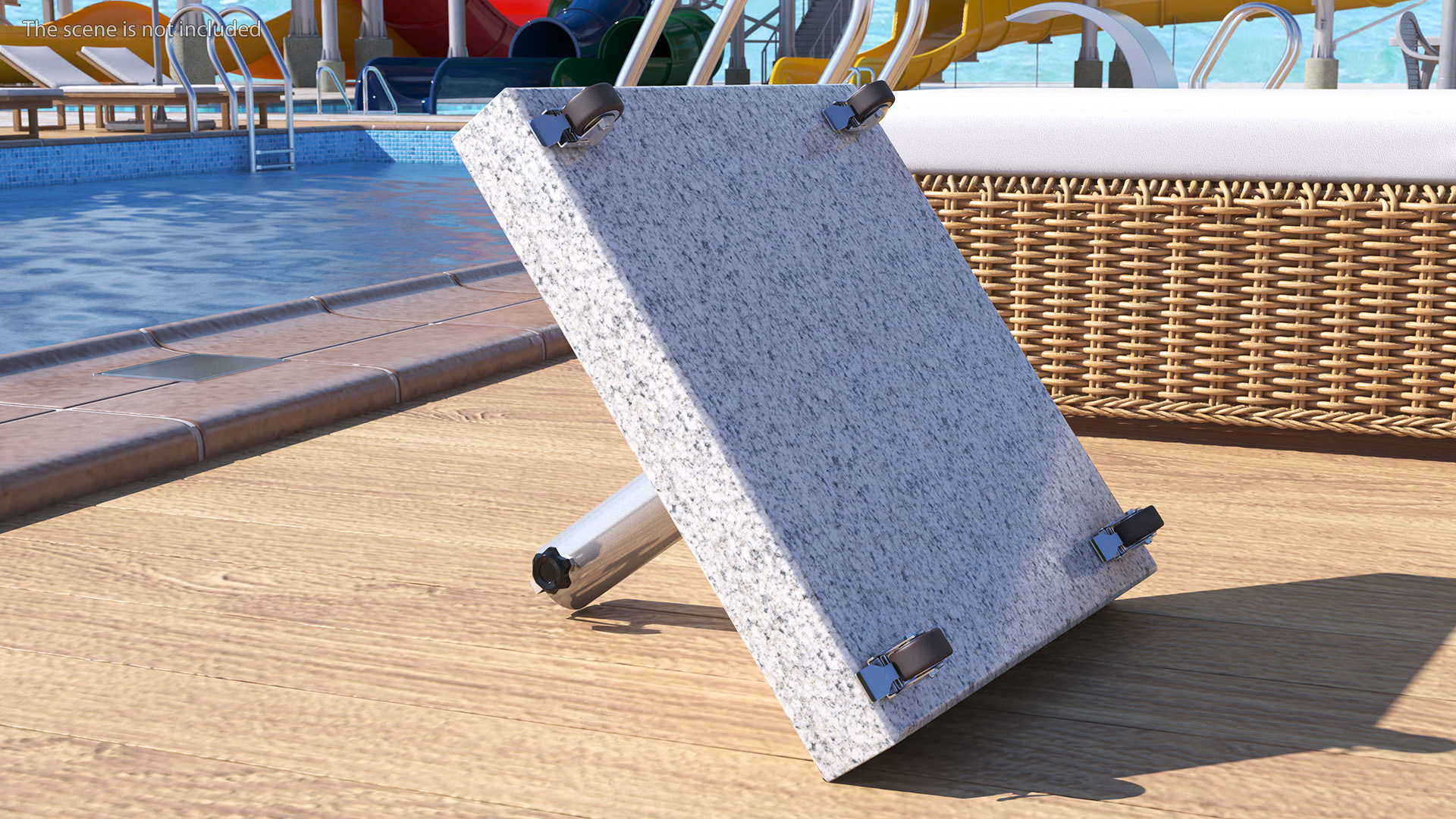 3D Light Granite Base on Wheels model
