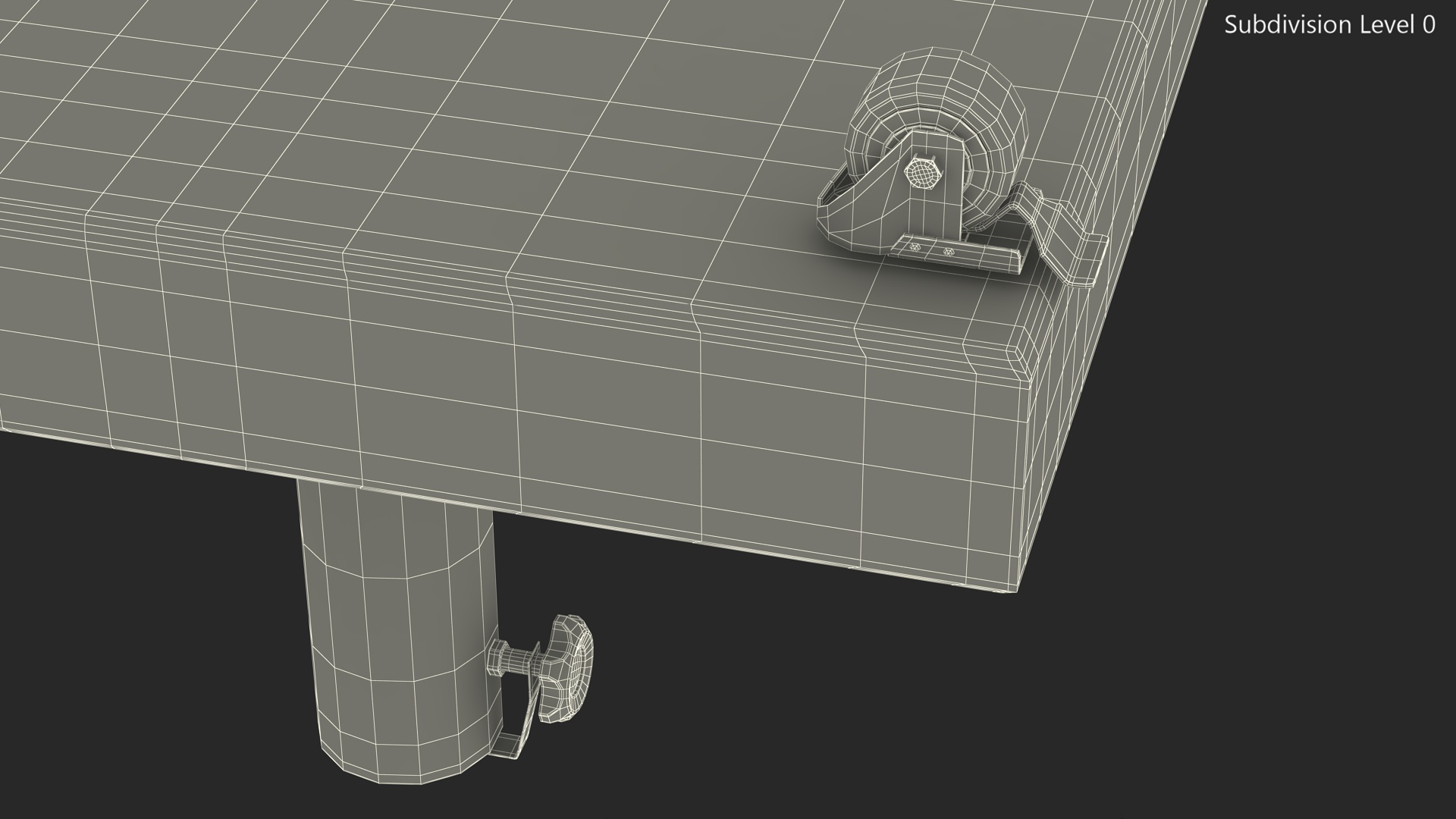 3D Light Granite Base on Wheels model