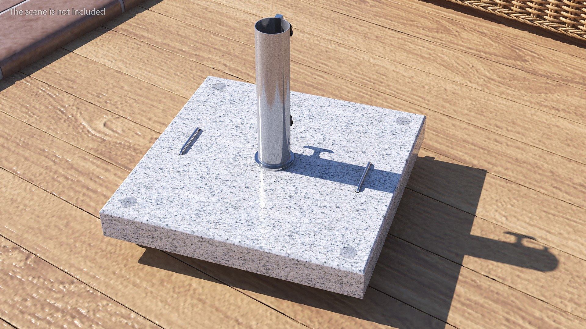 3D Light Granite Base on Wheels model