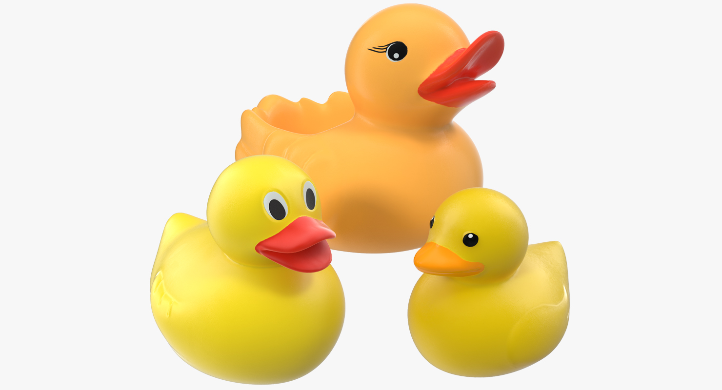3D Rubber Ducks Set