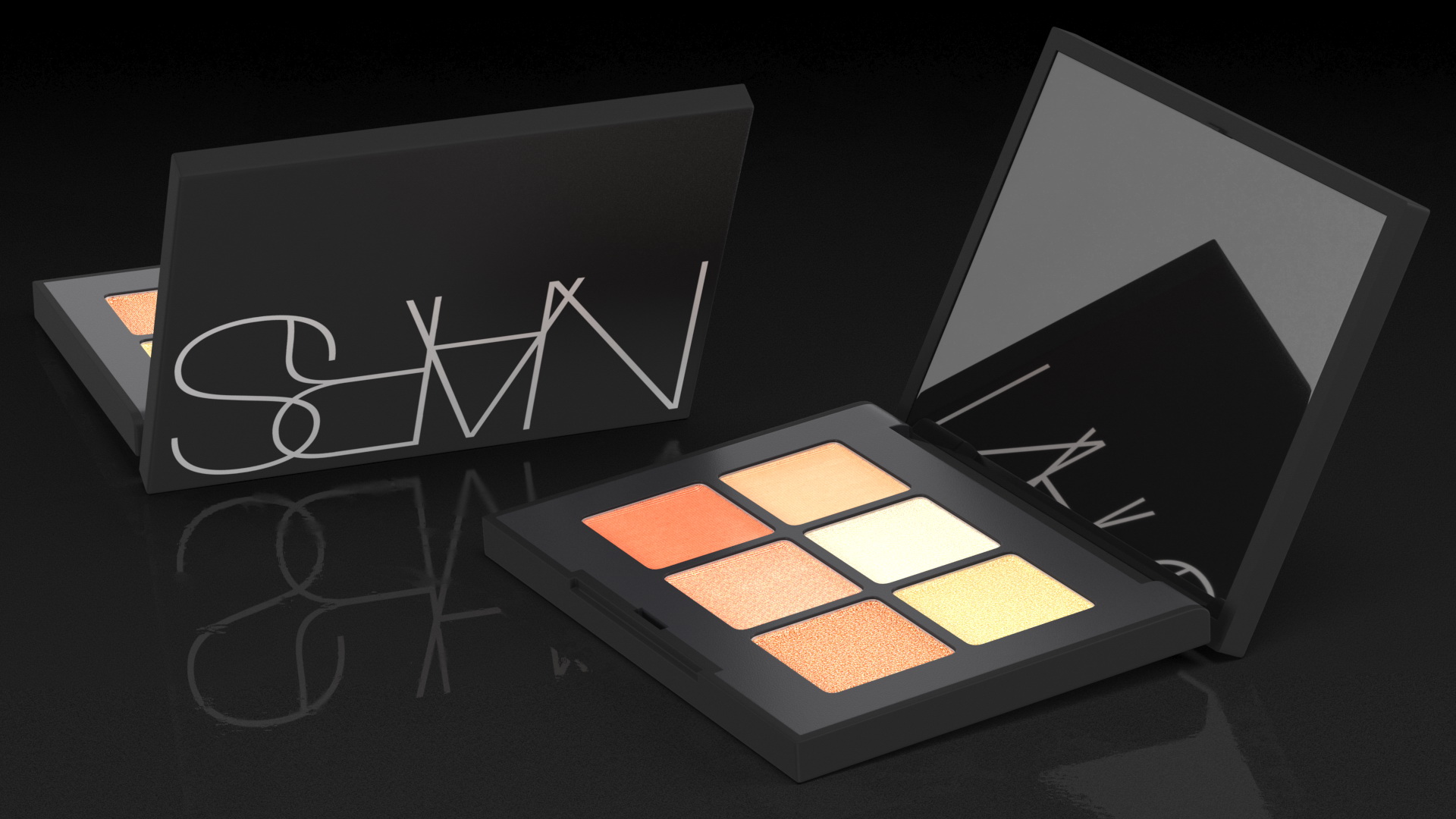 3D NARS Cosmetics Voyageur Eyeshadow Palette Copper model