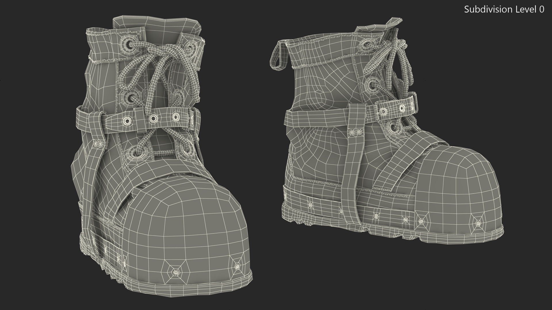 3D model Vintage Diving Boots