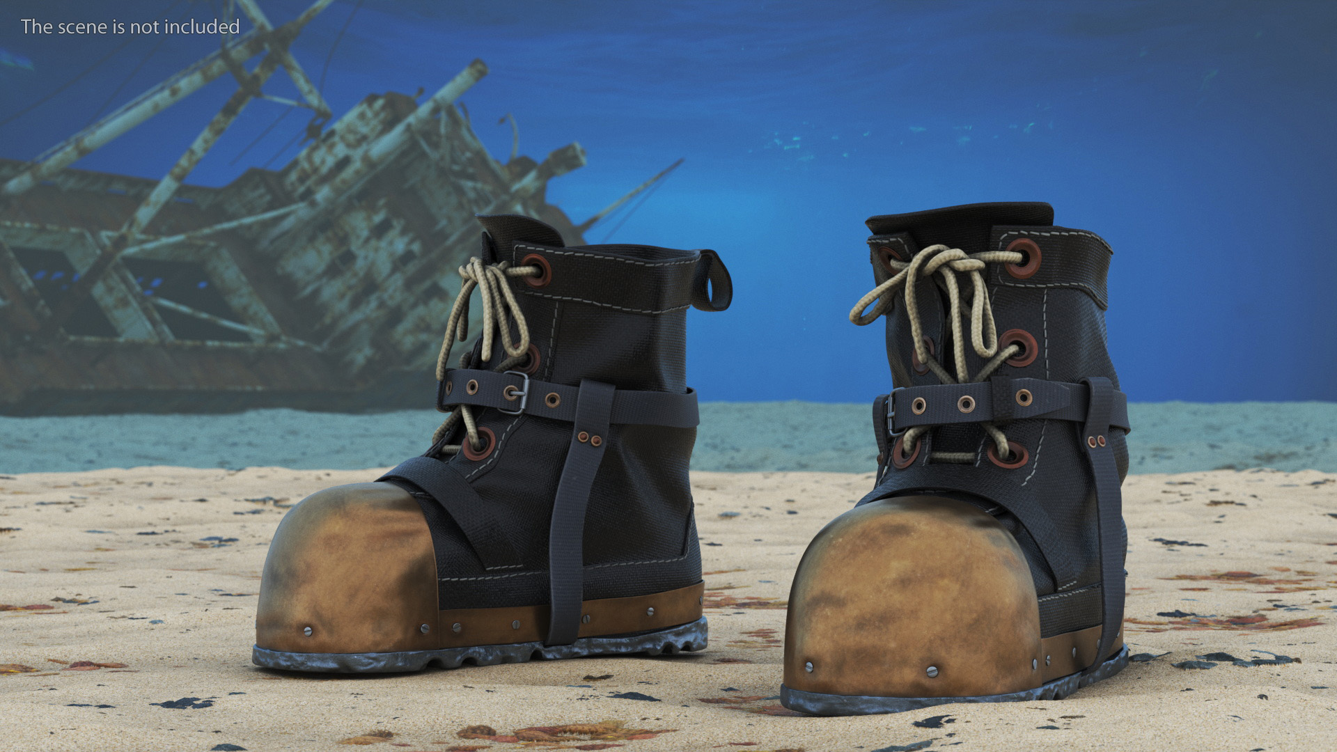 3D model Vintage Diving Boots