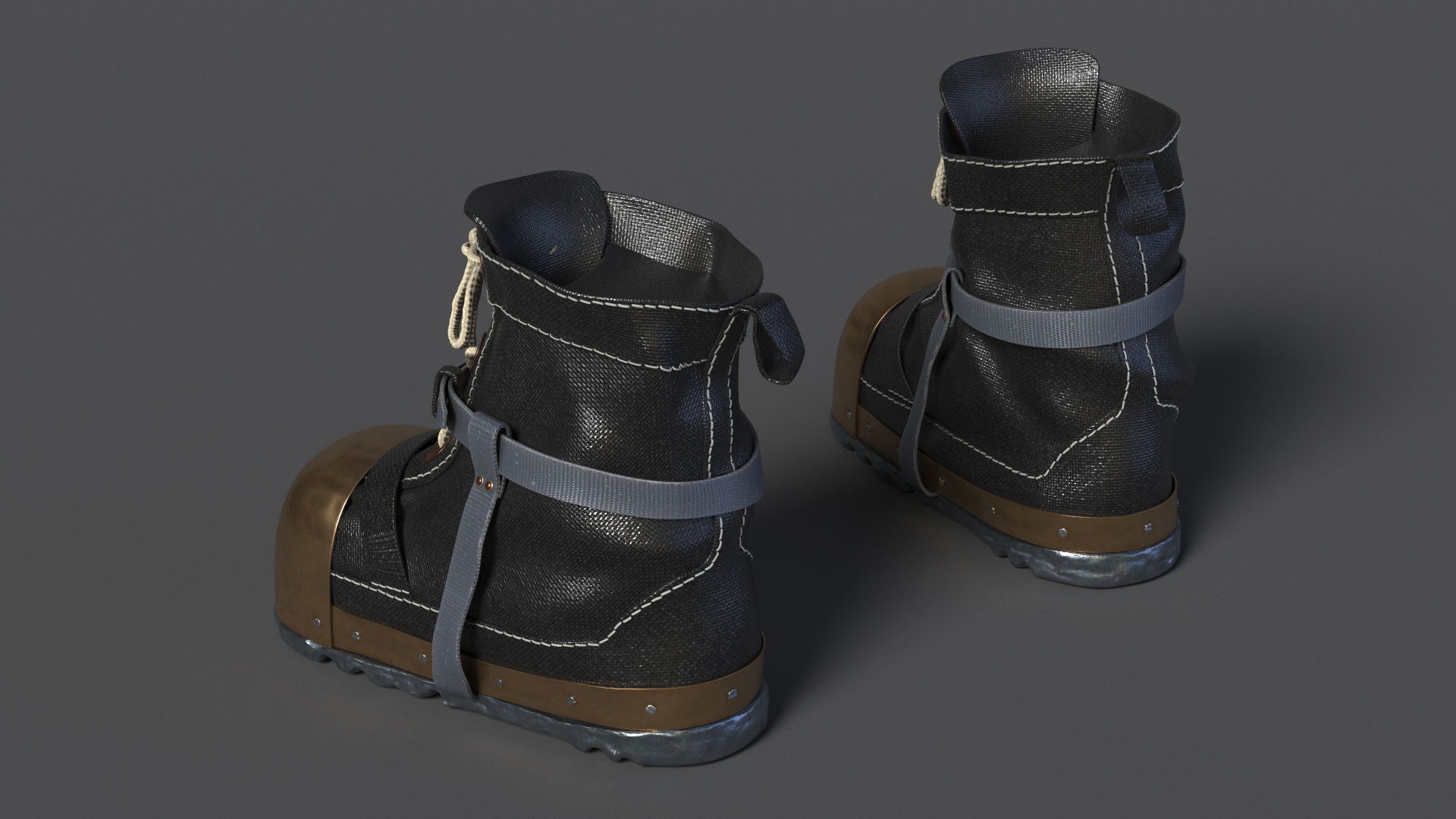 3D model Vintage Diving Boots