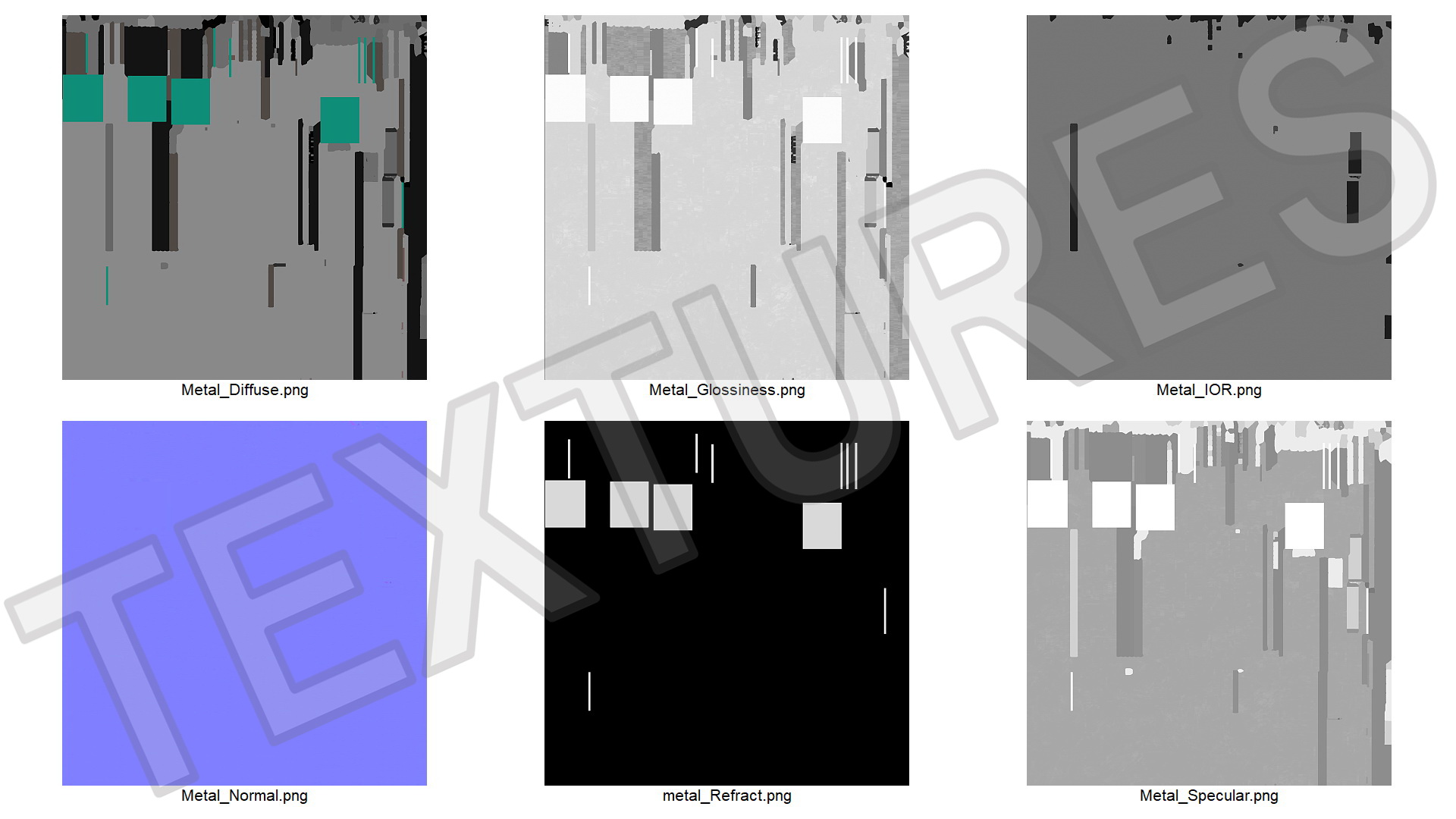 3D model Grey Fire Exit Doors with Panic Bar