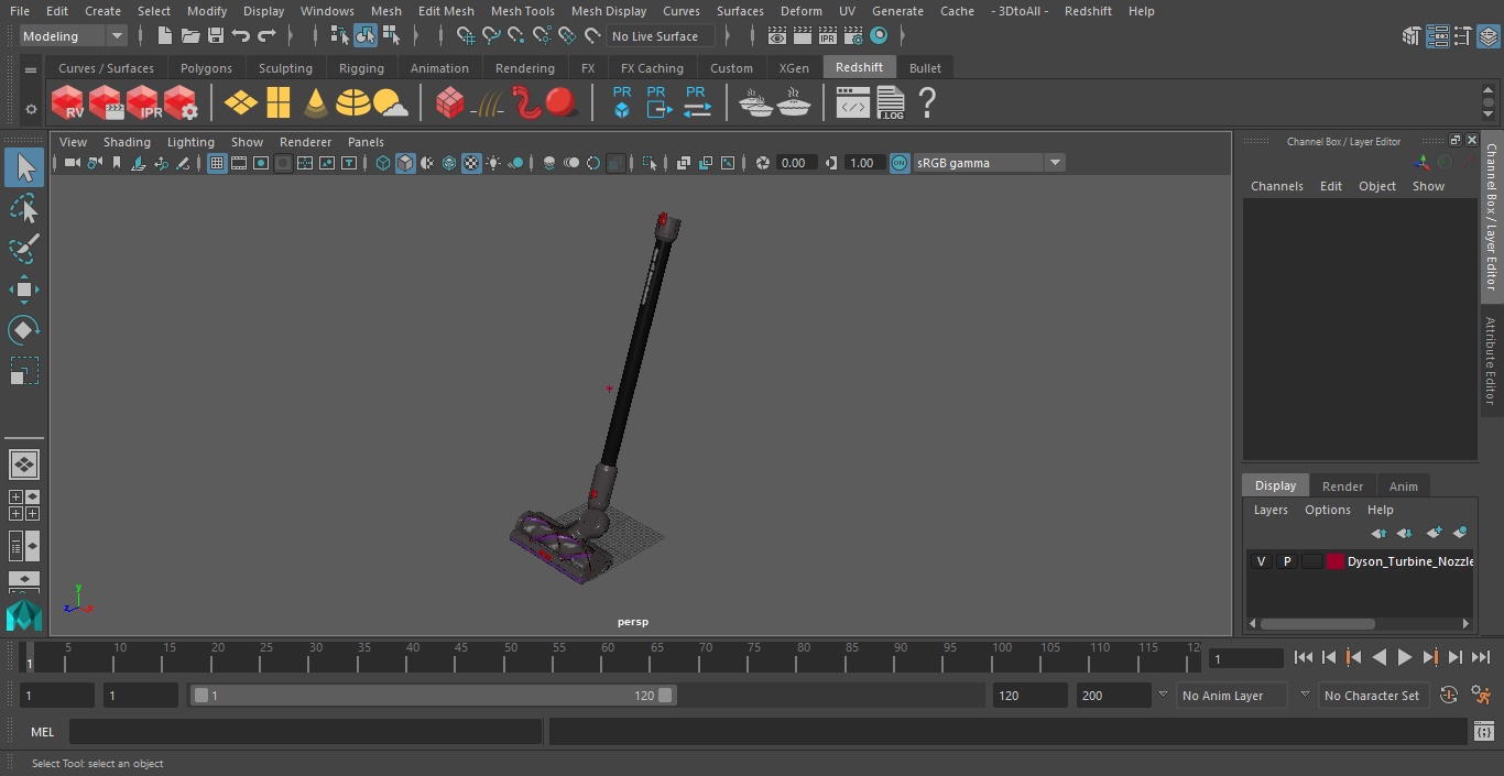 3D model Dyson Turbine Nozzle with Tube