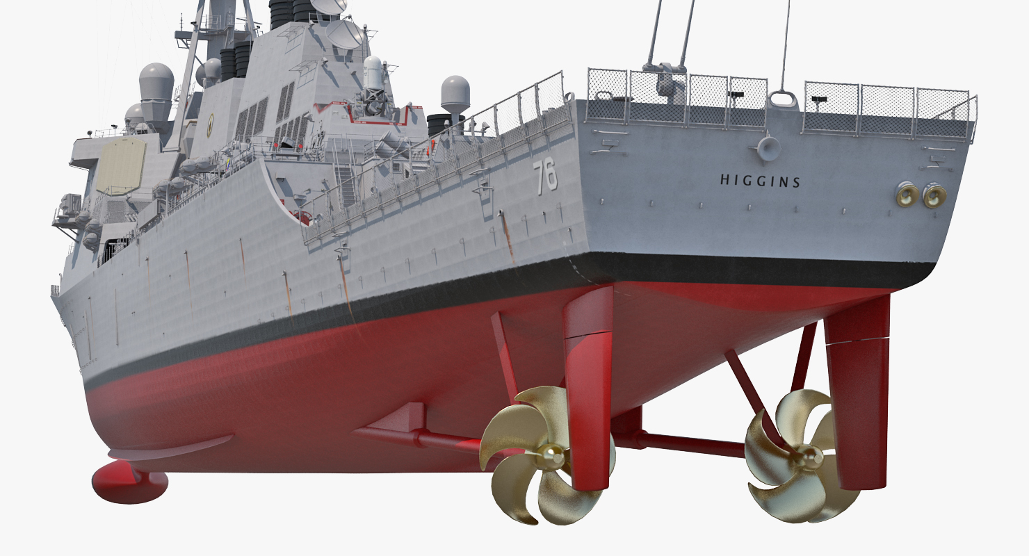 3D Arleigh Burke Destroyer Higgins DDG 76 model