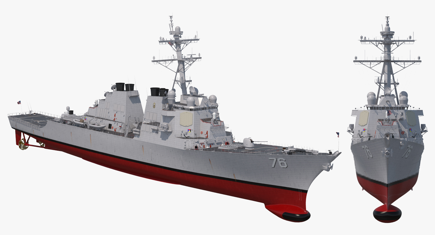 3D Arleigh Burke Destroyer Higgins DDG 76 model