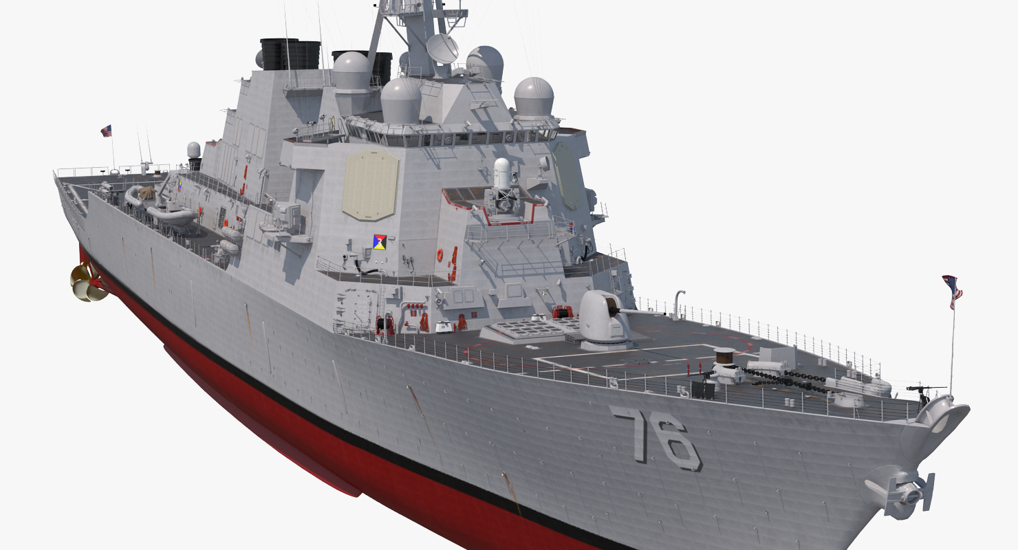 3D Arleigh Burke Destroyer Higgins DDG 76 model