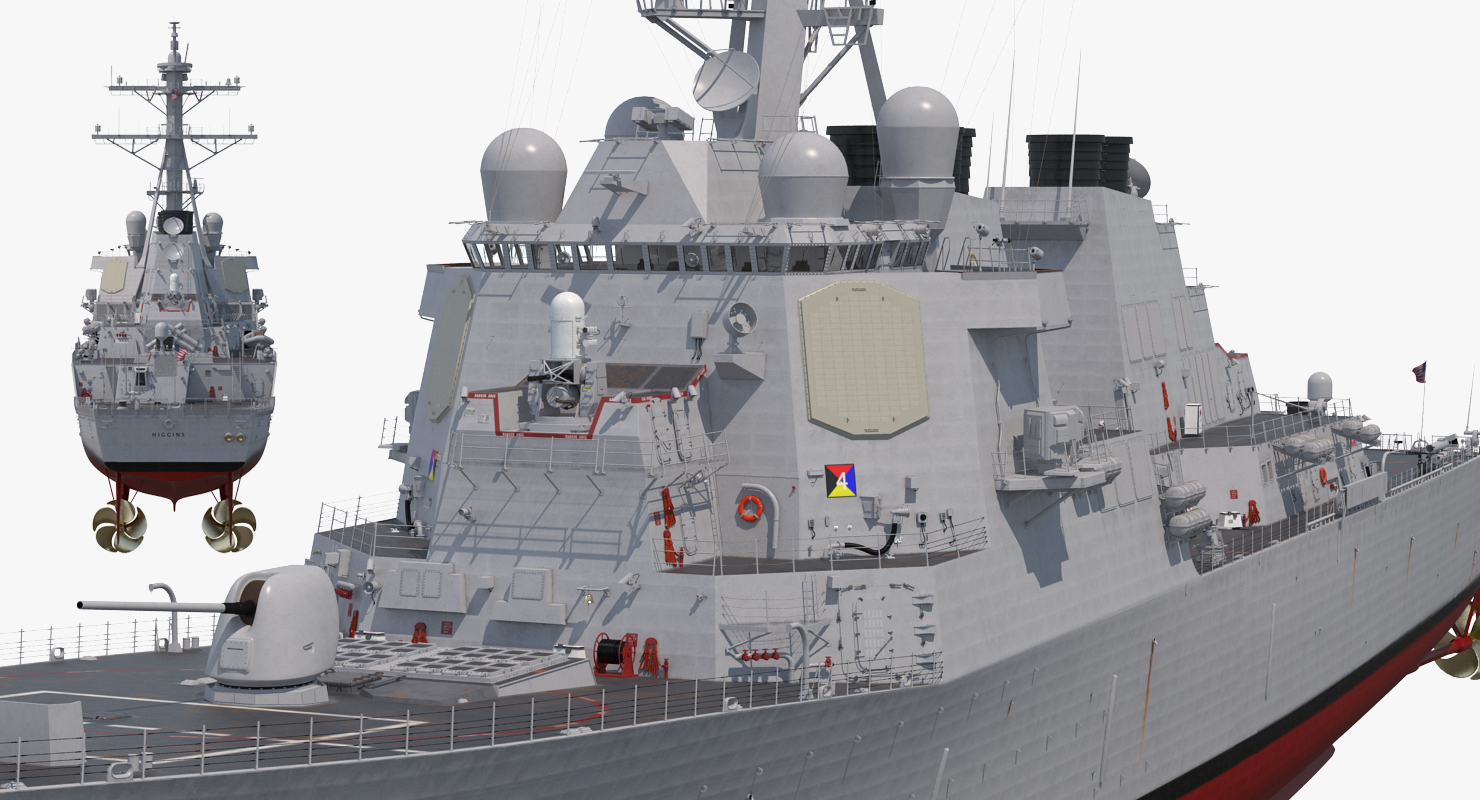 3D Arleigh Burke Destroyer Higgins DDG 76 model