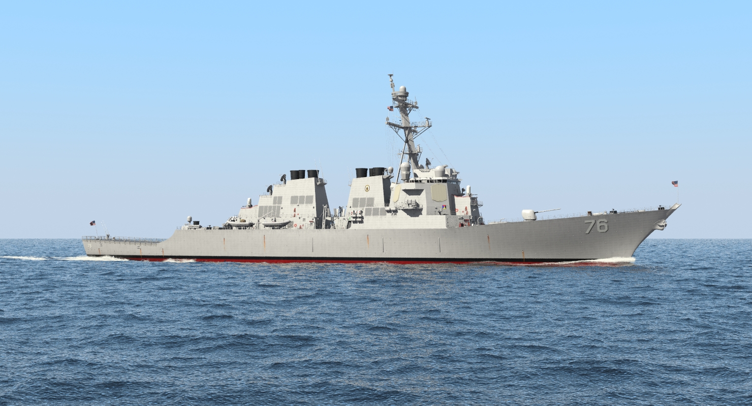 3D Arleigh Burke Destroyer Higgins DDG 76 model