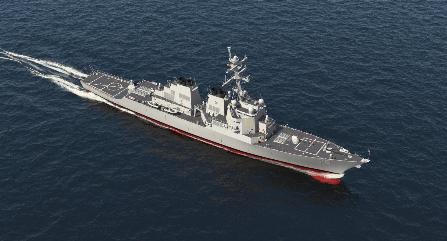 3D Arleigh Burke Destroyer Higgins DDG 76 model