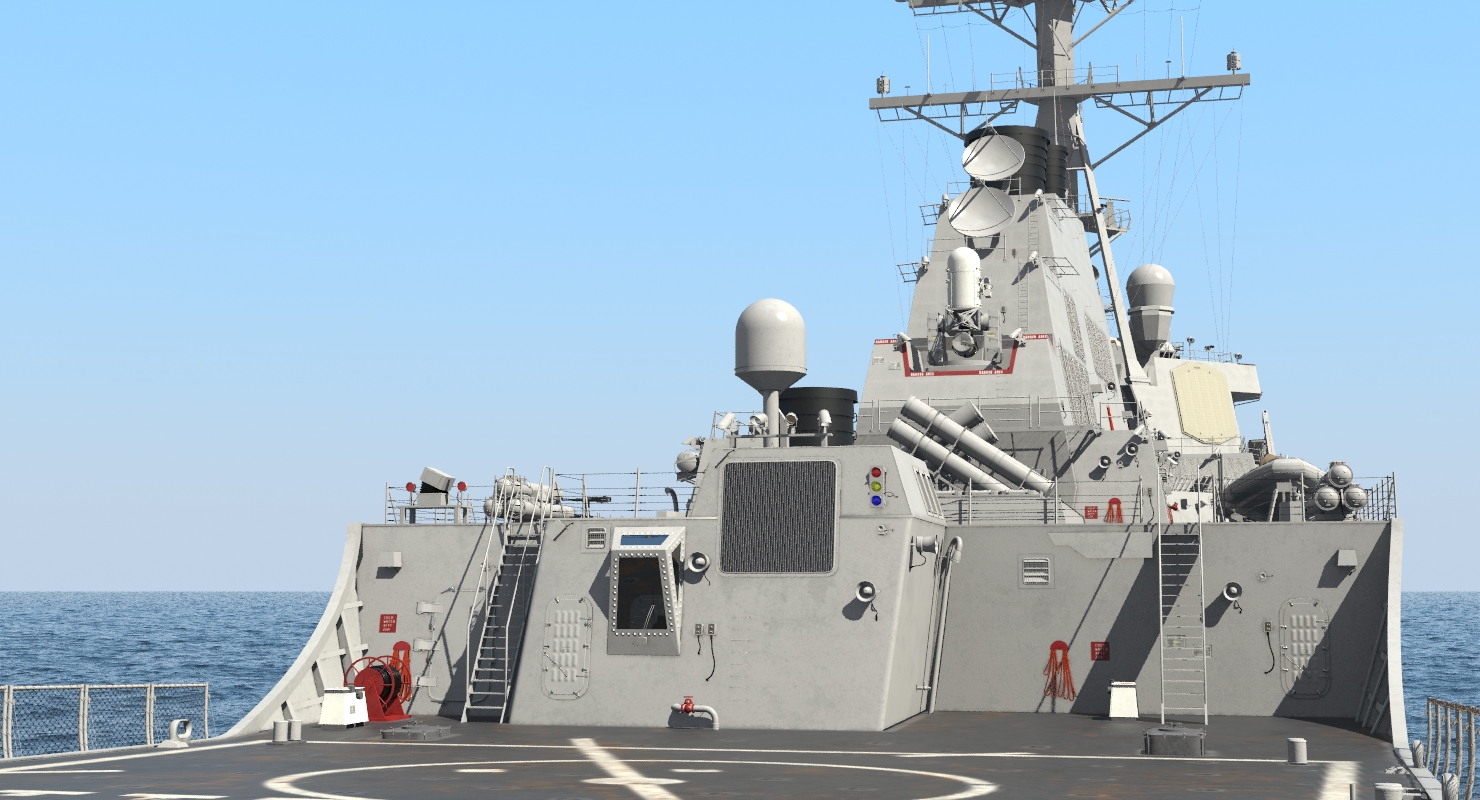 3D Arleigh Burke Destroyer Higgins DDG 76 model