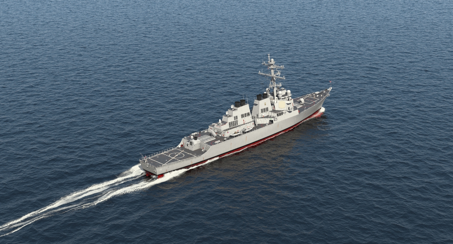 3D Arleigh Burke Destroyer Higgins DDG 76 model