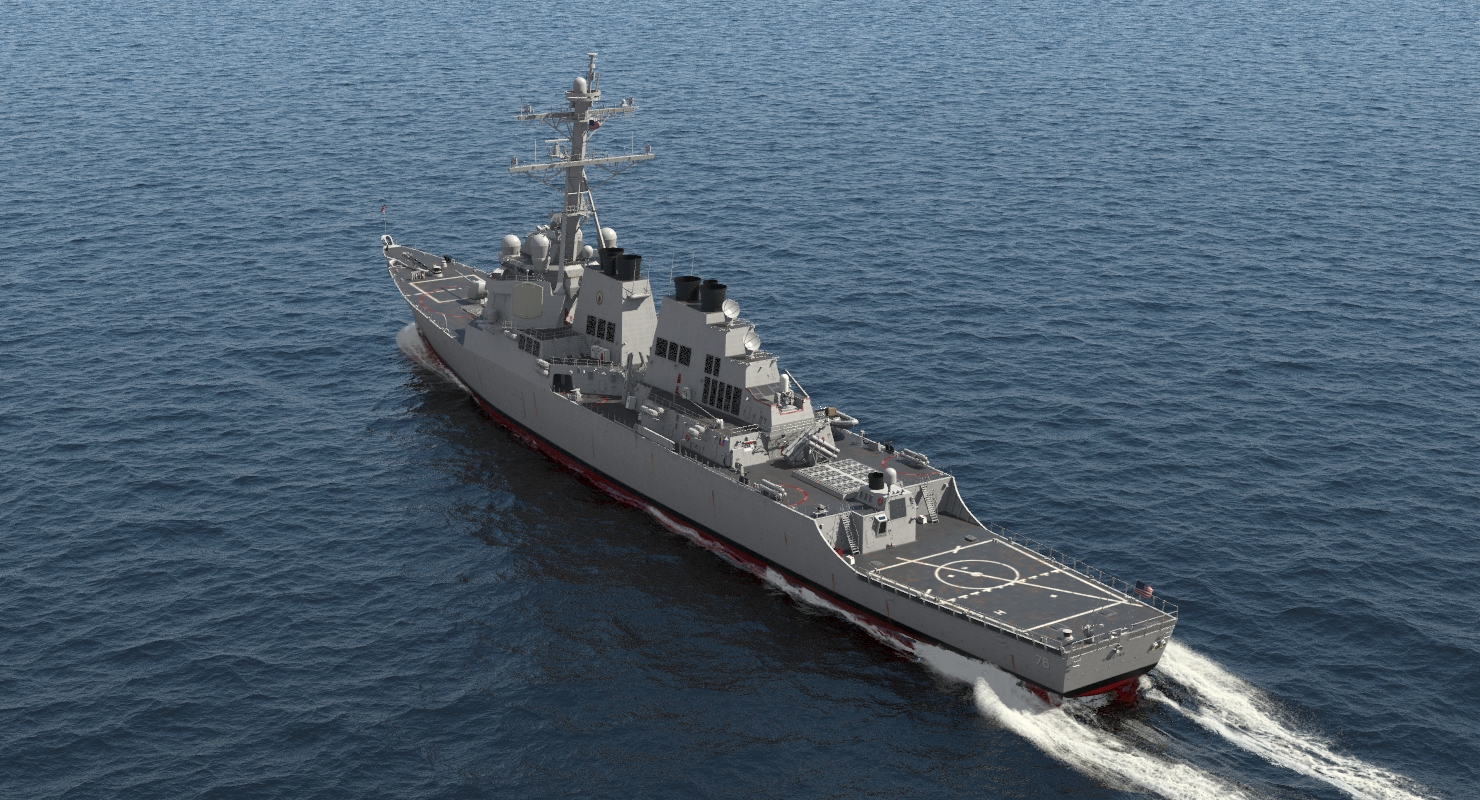 3D Arleigh Burke Destroyer Higgins DDG 76 model