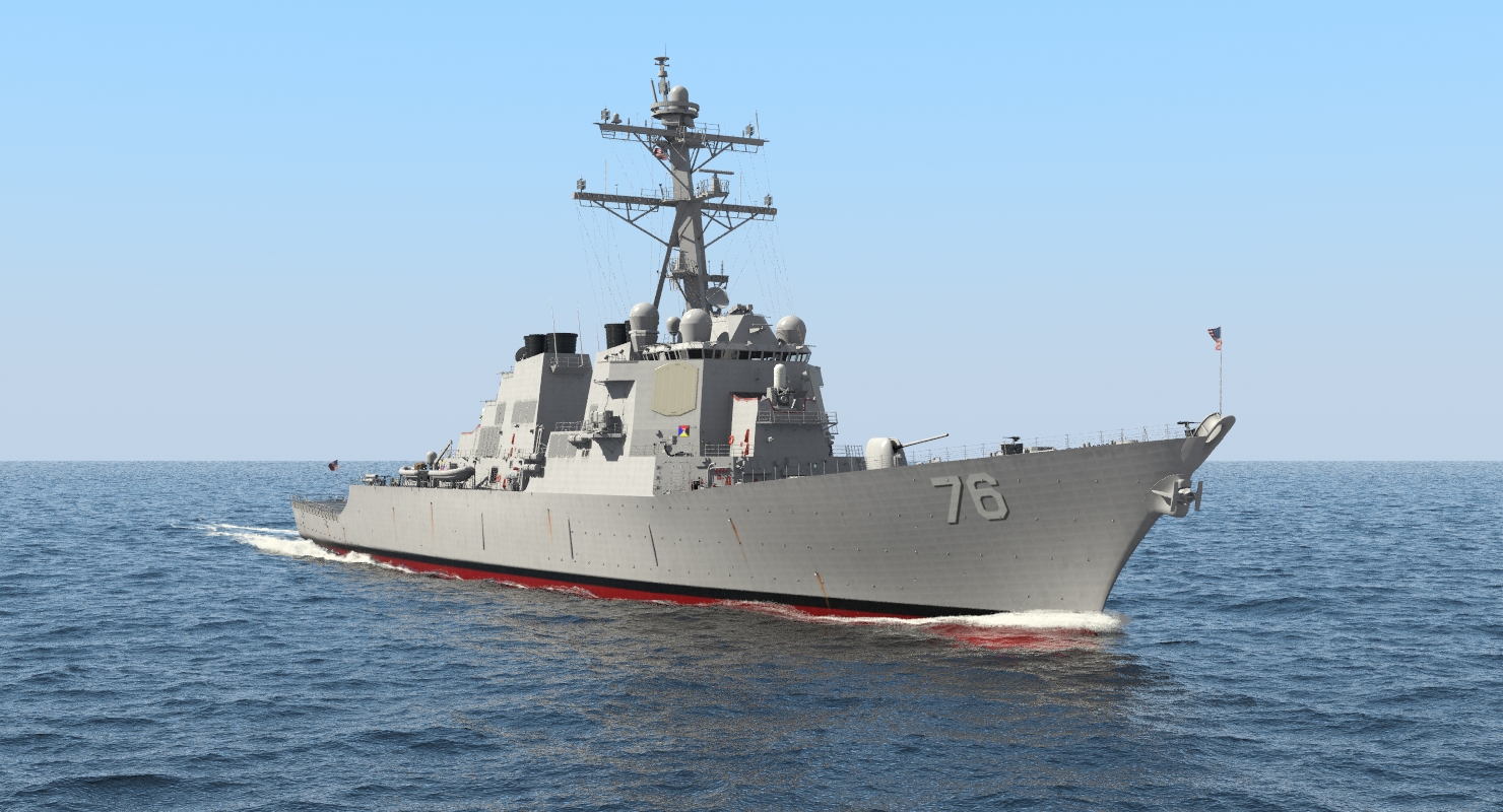 3D Arleigh Burke Destroyer Higgins DDG 76 model