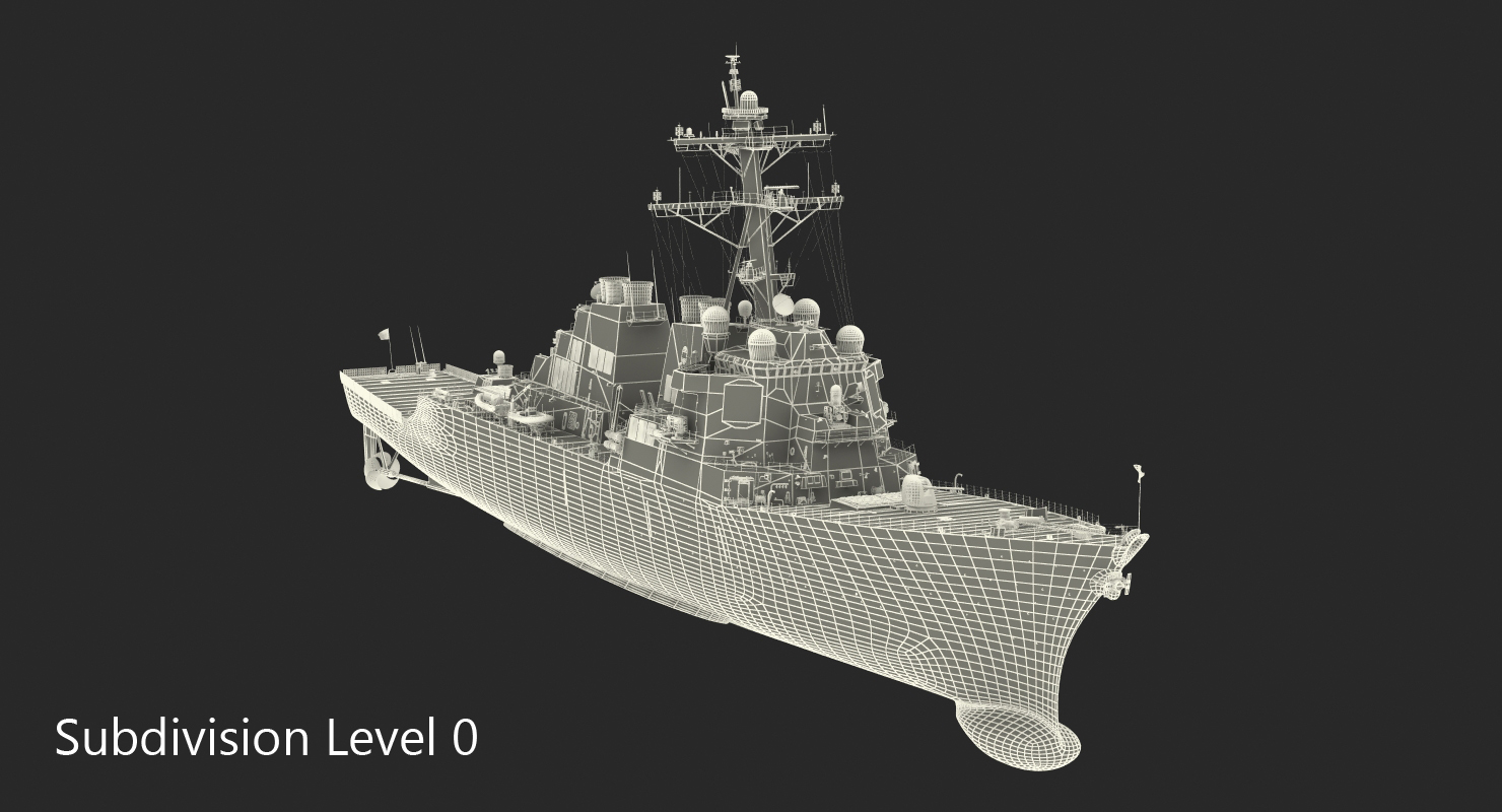 3D Arleigh Burke Destroyer Higgins DDG 76 model