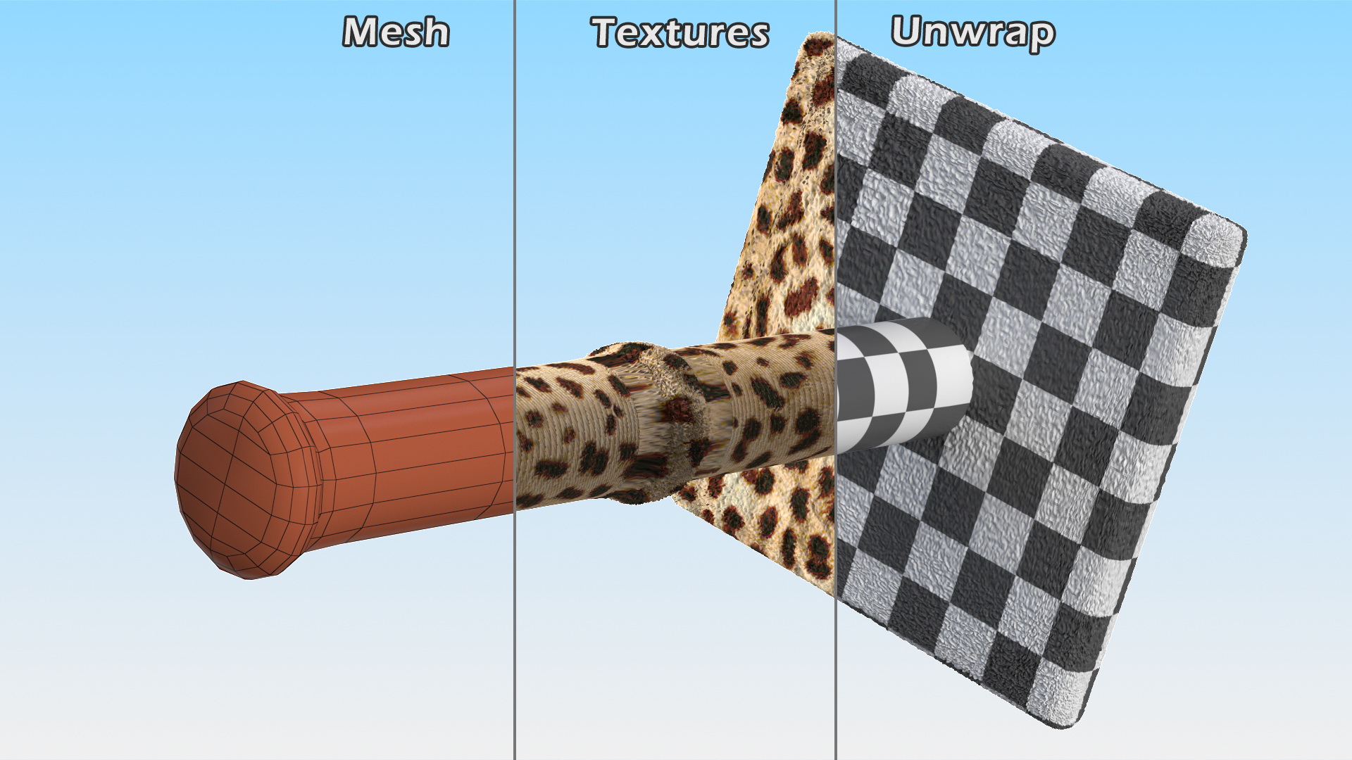 3D Cat Scratching Post Cheetah Spots model