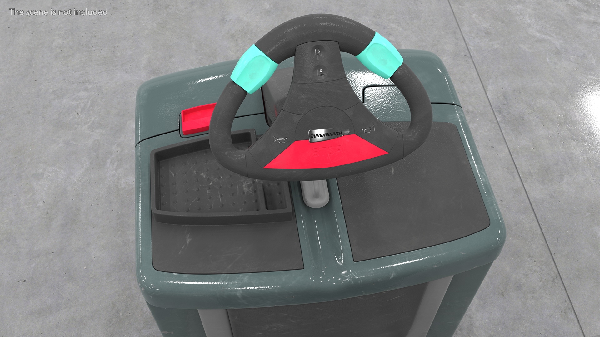 Tow Tractor Dirty Rigged 3D model