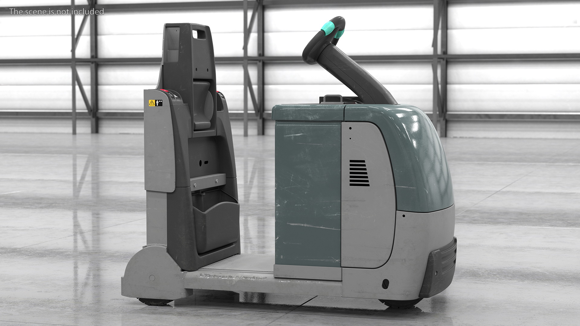 Tow Tractor Dirty Rigged 3D model