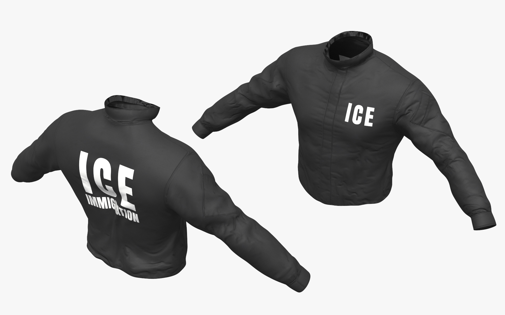 ICE Immigration Jacket Black