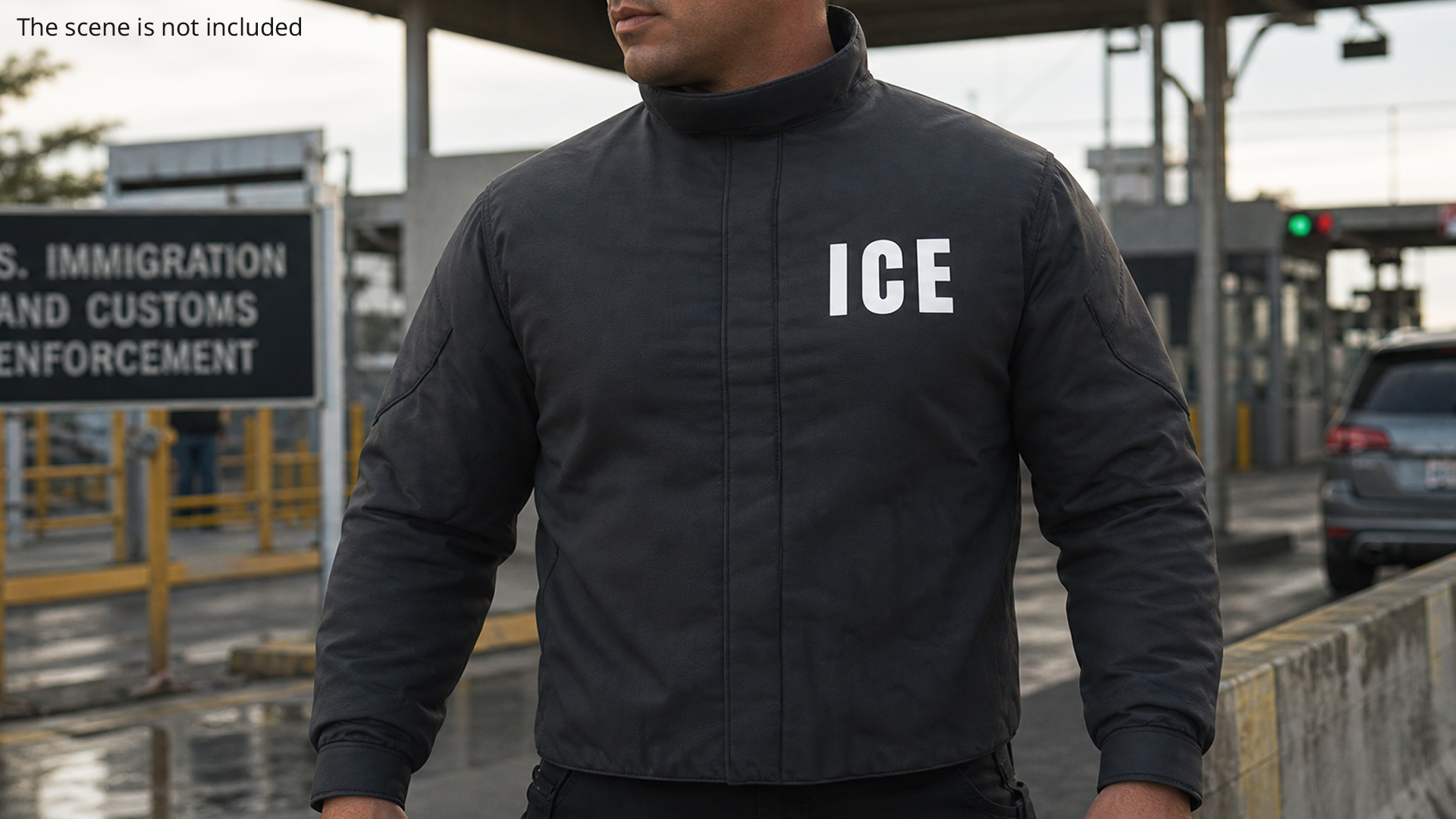 ICE Immigration Jacket Black, view 2