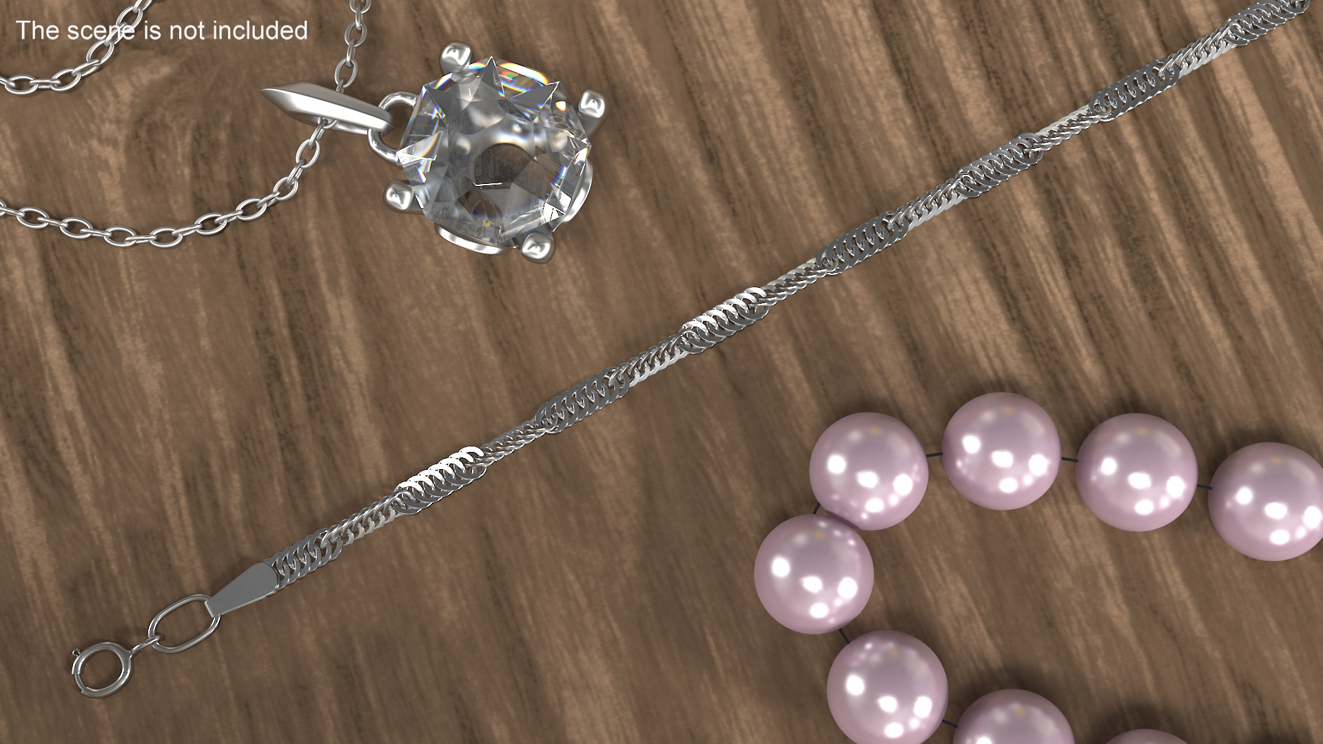 Singapore Chain Silver 3D