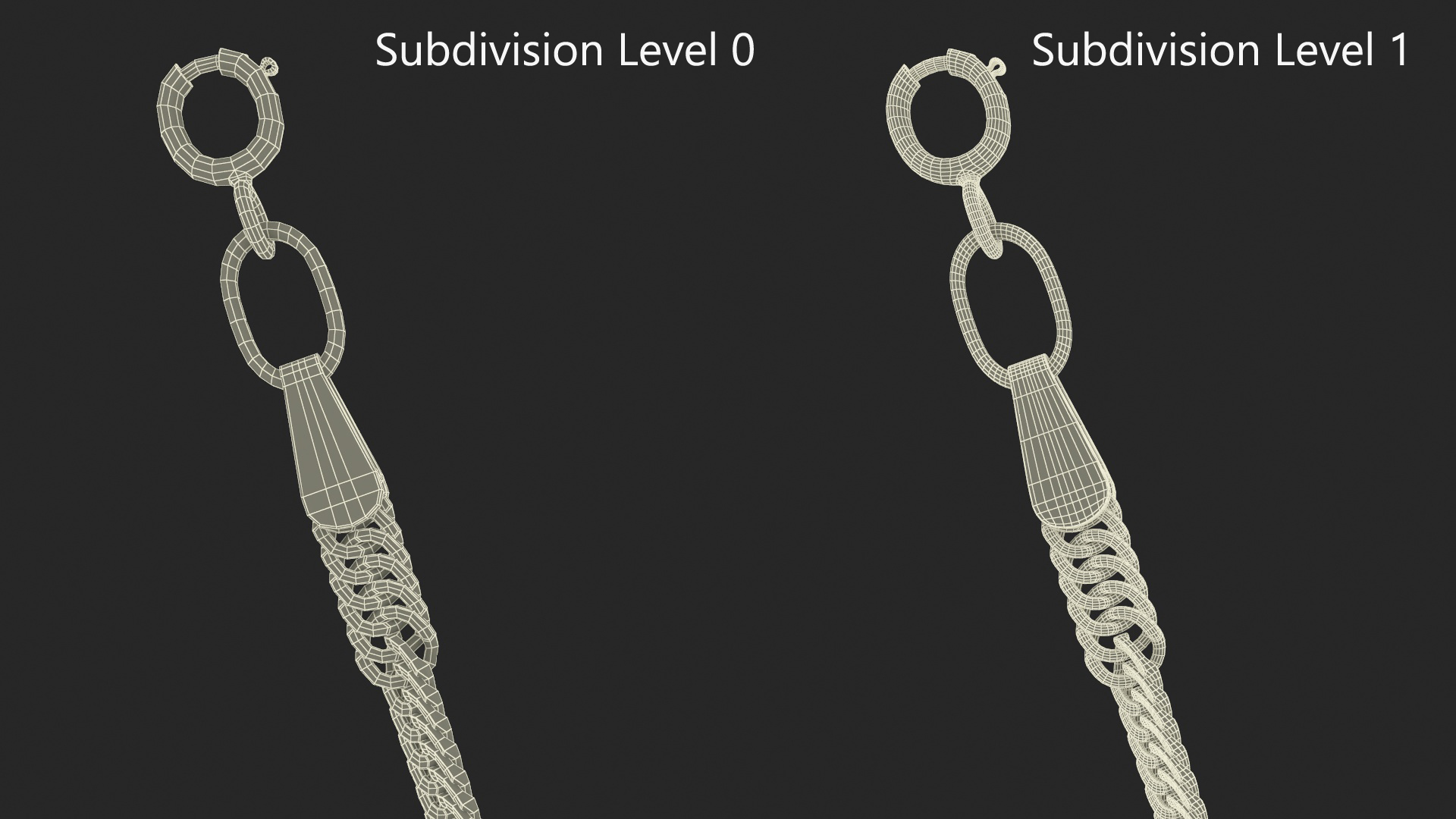 Singapore Chain Silver 3D