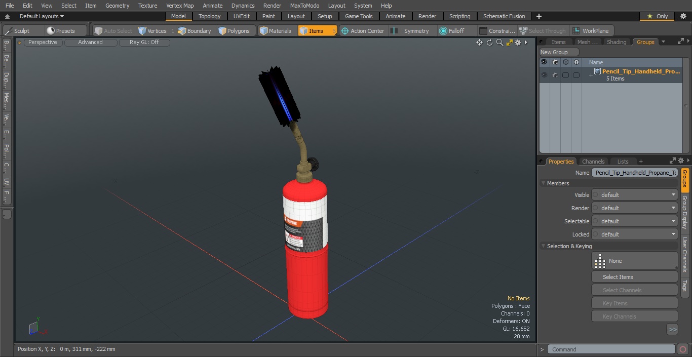 3D Pencil Tip Handheld Propane Torch with Cylinder Kit