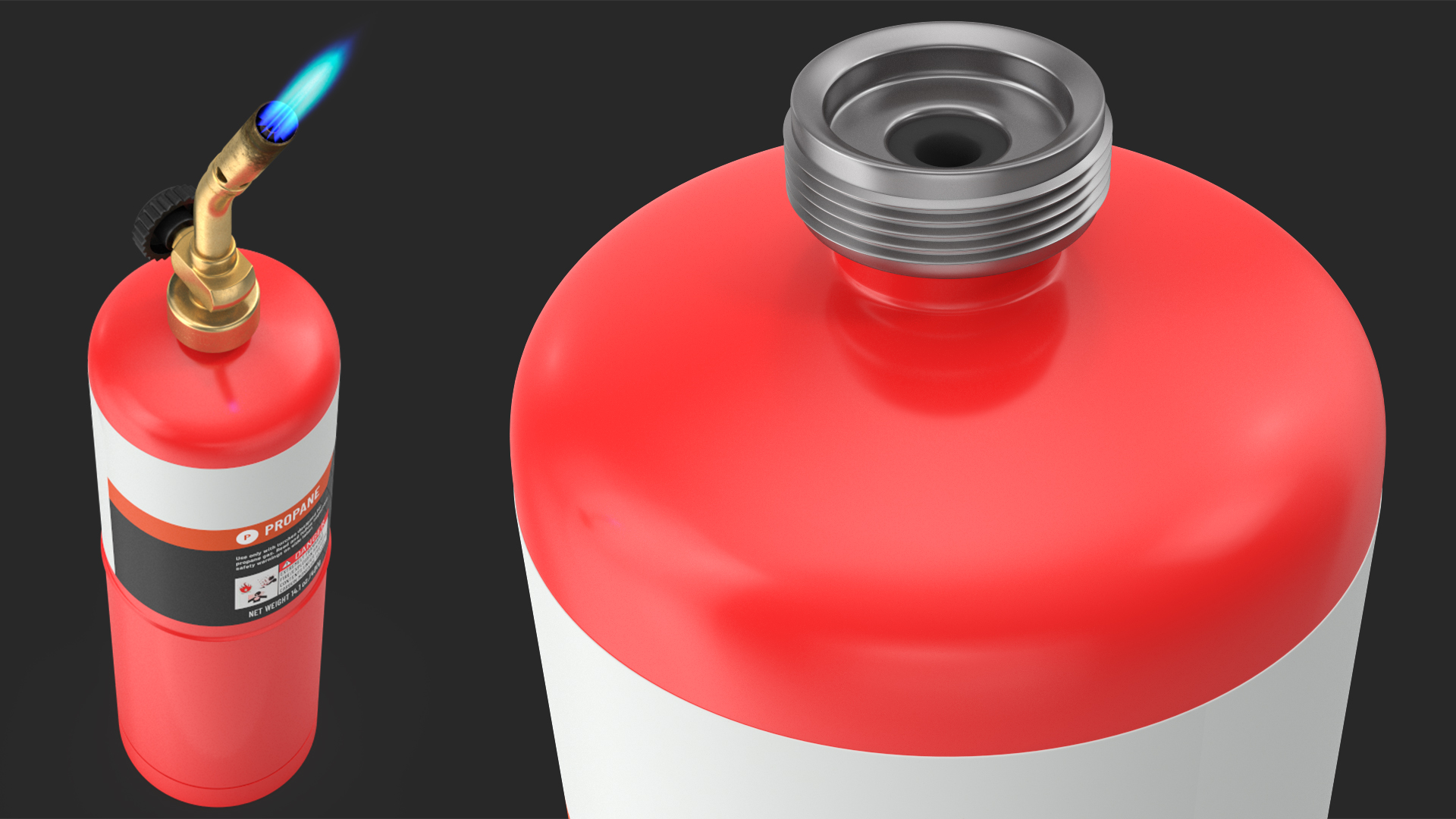3D Pencil Tip Handheld Propane Torch with Cylinder Kit
