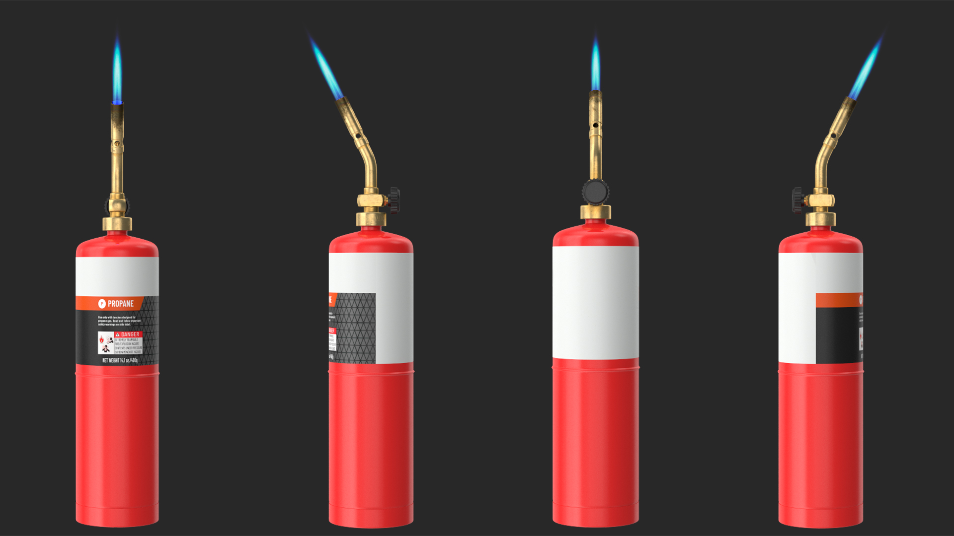 3D Pencil Tip Handheld Propane Torch with Cylinder Kit